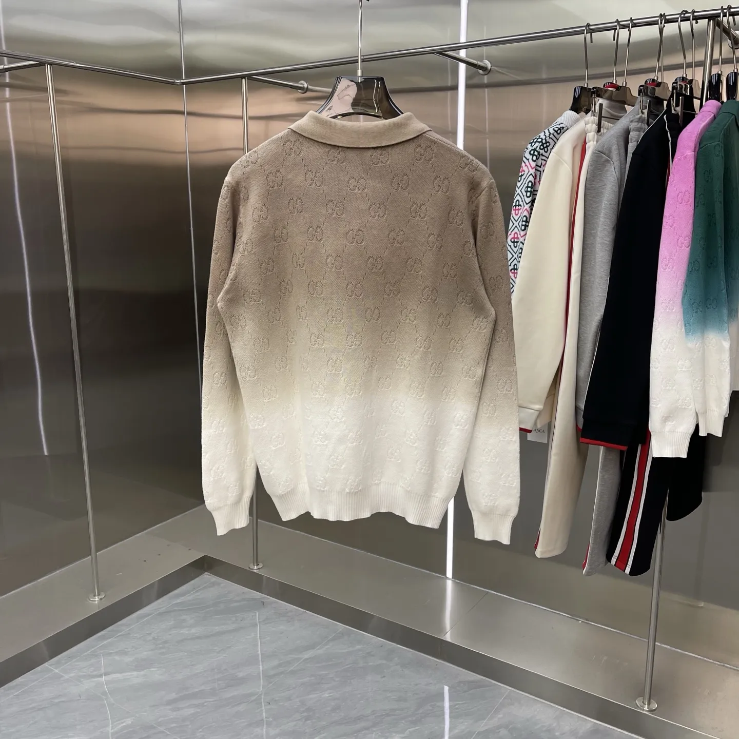 GG Monogram Ombré Polo Sweater D22523361 — view 7