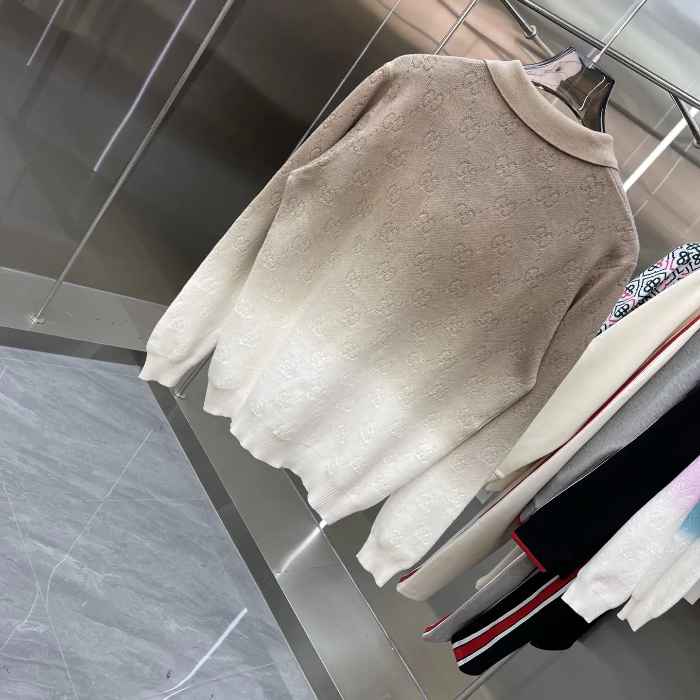 GG Monogram Ombré Polo Sweater D22523361 — view 8
