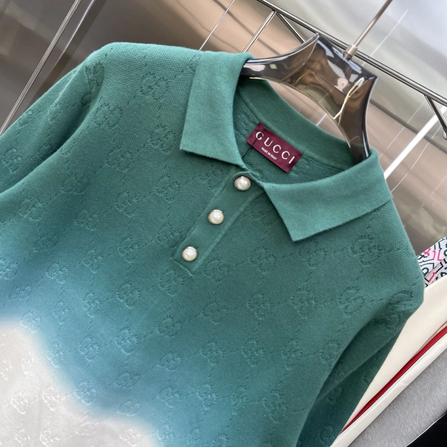 GG Monogram Tie-Dye Polo Sweater D22523362 — view 3