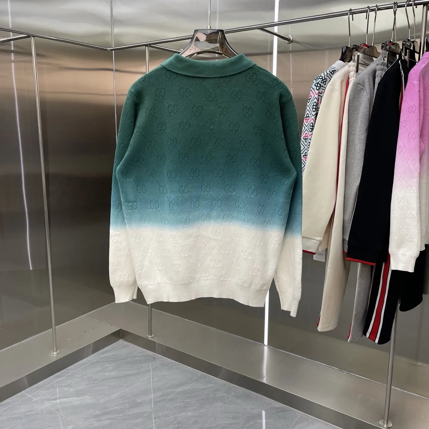 GG Monogram Tie-Dye Polo Sweater D22523362 — view 6