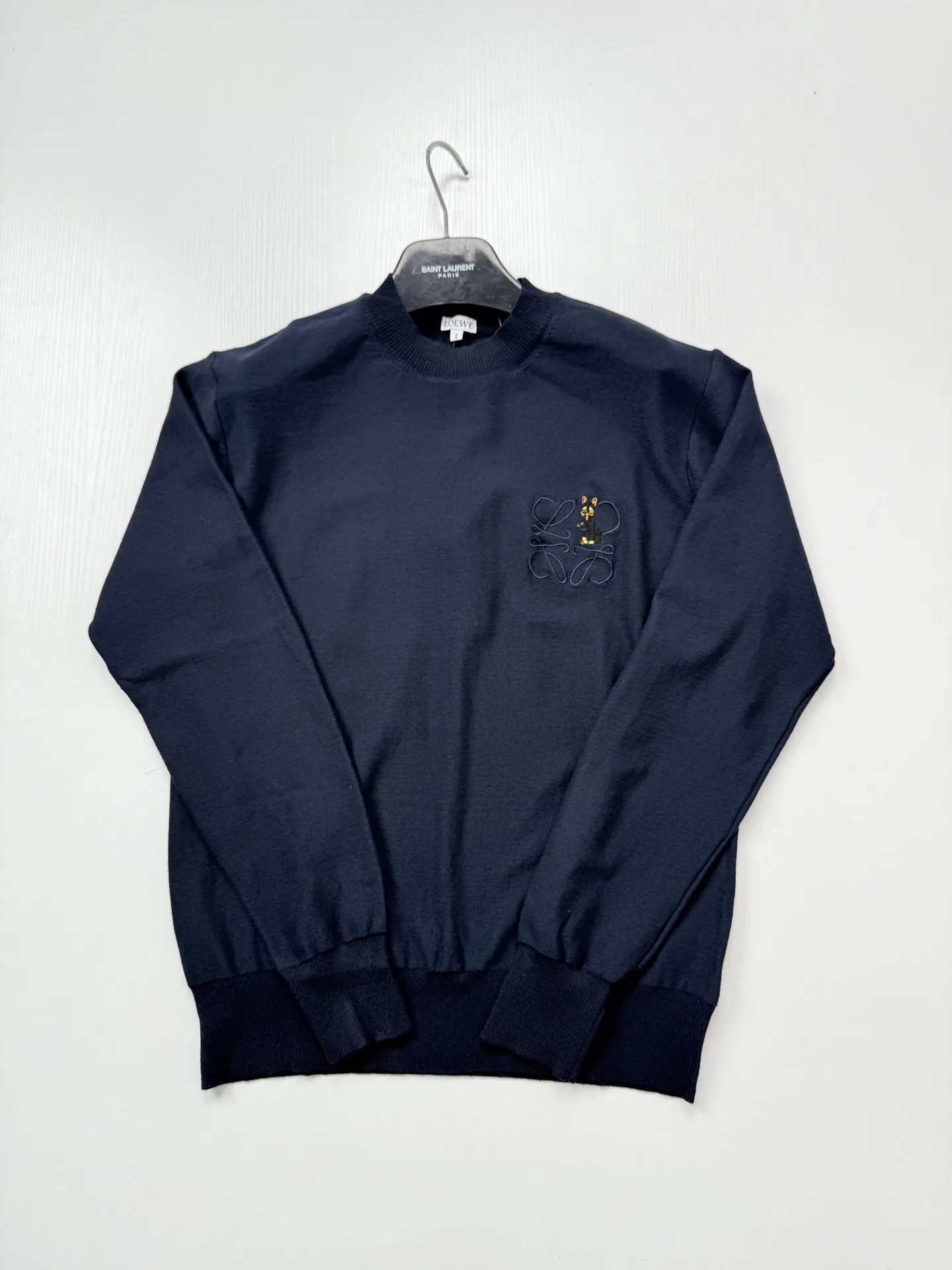 Anagram Animal Embroidery Crew-Neck Sweater D22522618 — view 3