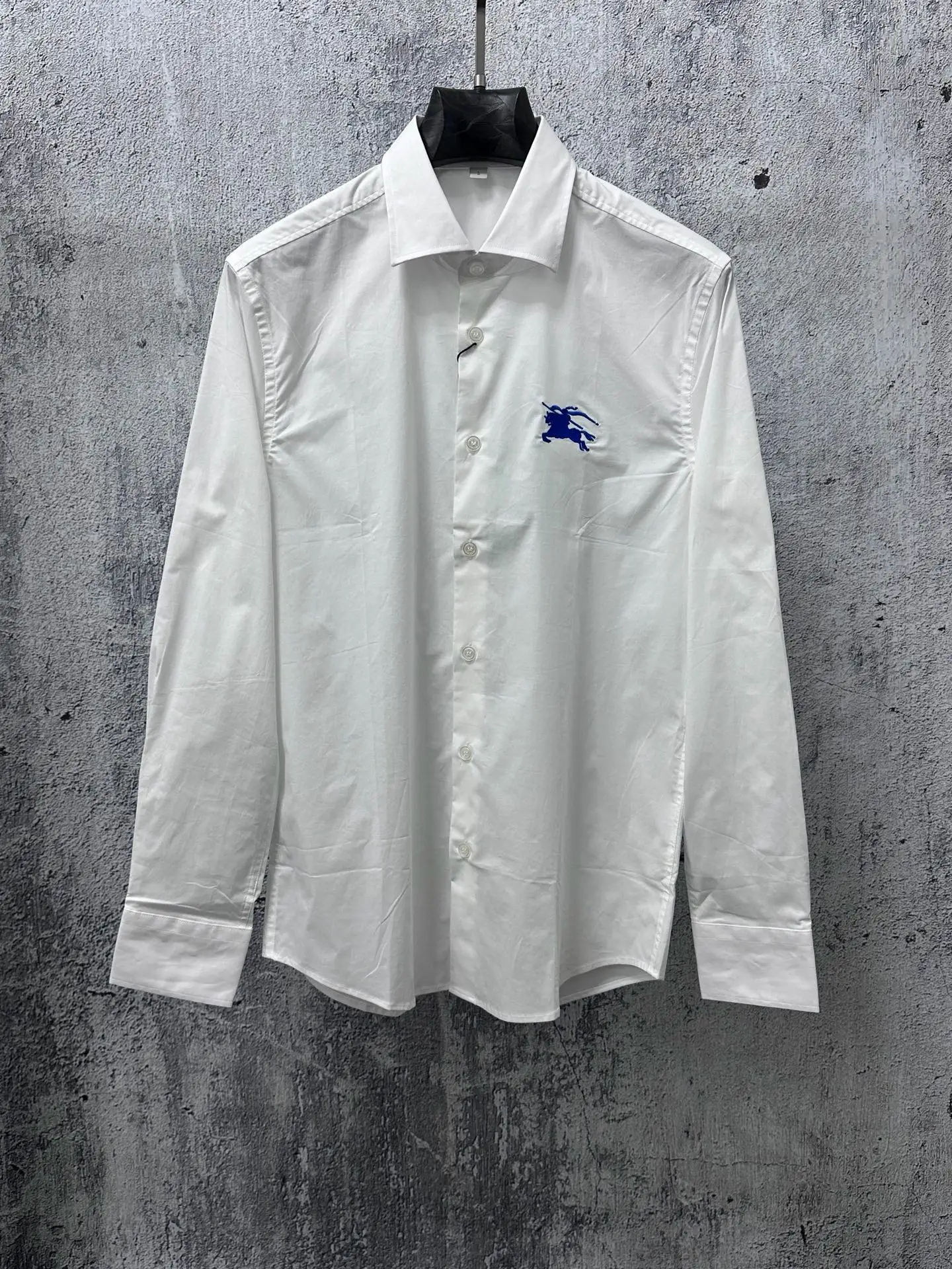 Embroidered Knight Logo Cotton-Blend Shirt D22523568