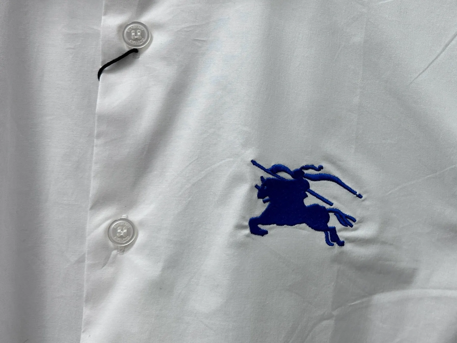 Embroidered Knight Logo Cotton-Blend Shirt D22523568 — view 6