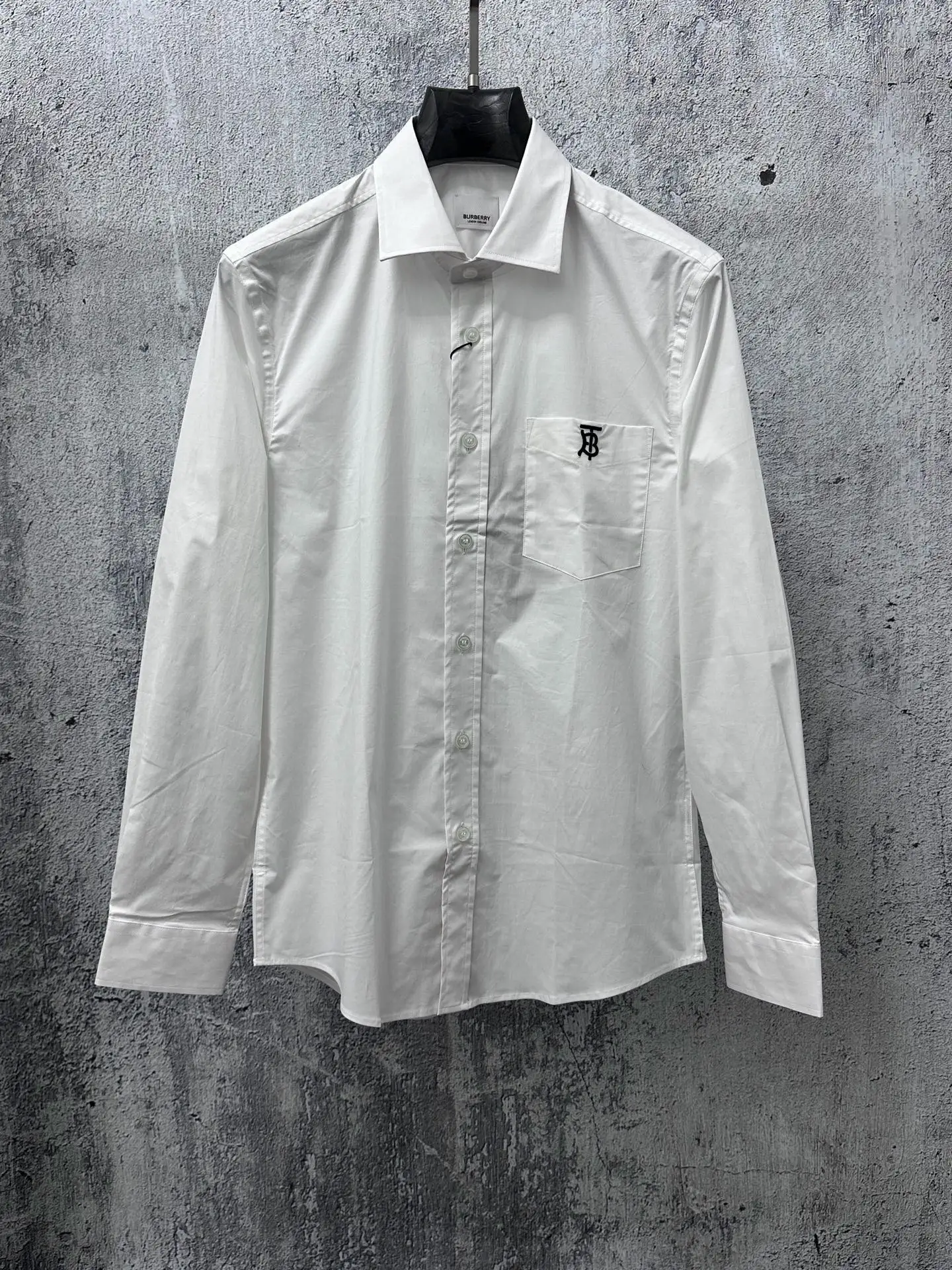 Embroidered Logo Pocket Cotton-Nylon Shirt D22523571