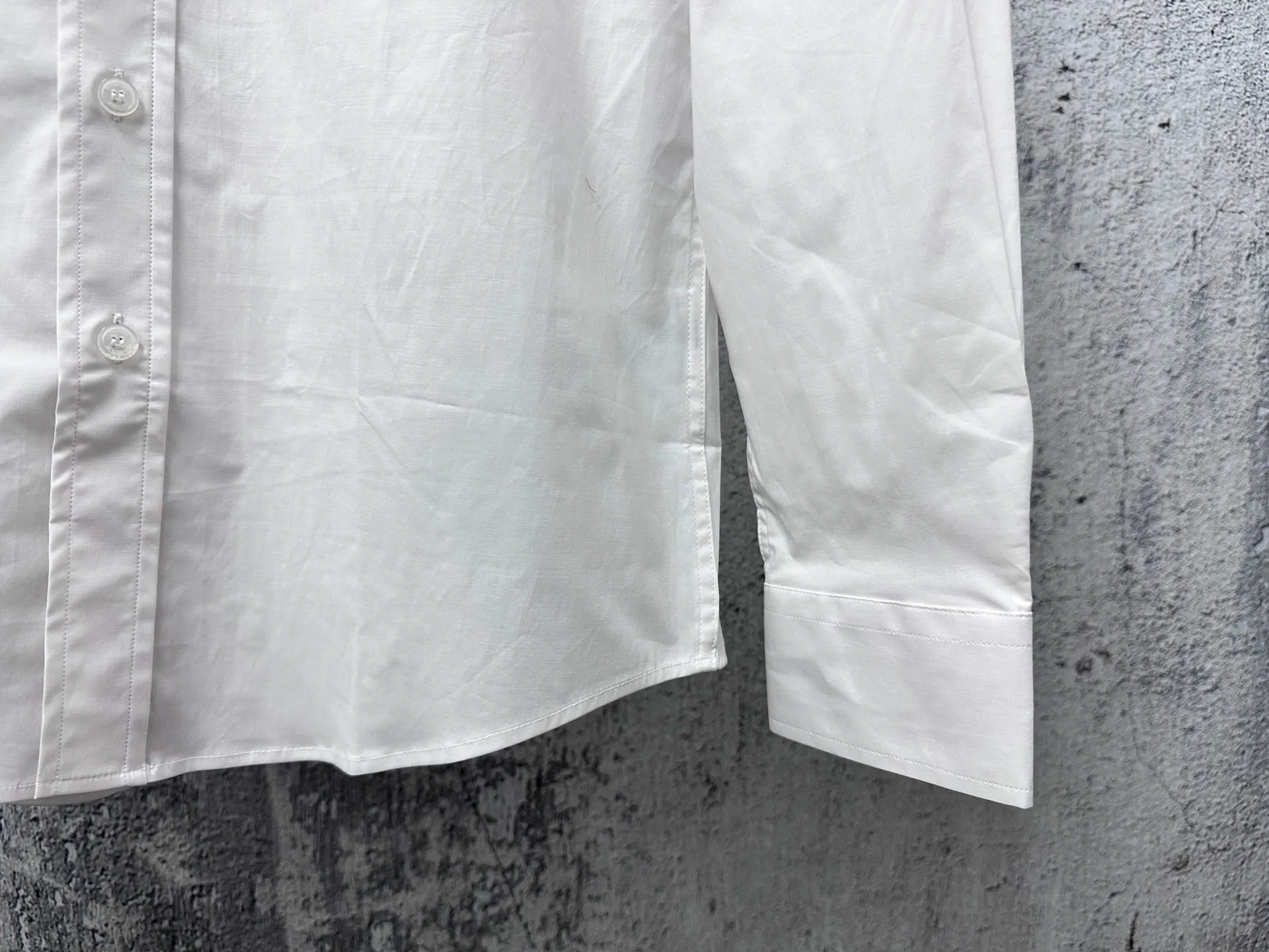 Embroidered Logo Pocket Cotton-Nylon Shirt D22523571 — view 6