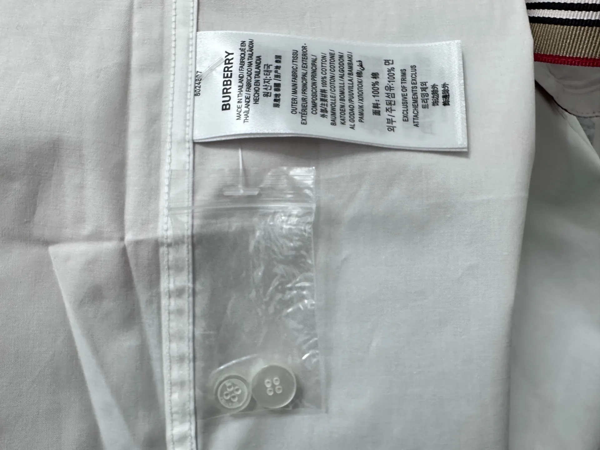 Embroidered Logo Pocket Cotton-Nylon Shirt D22523571 — view 8