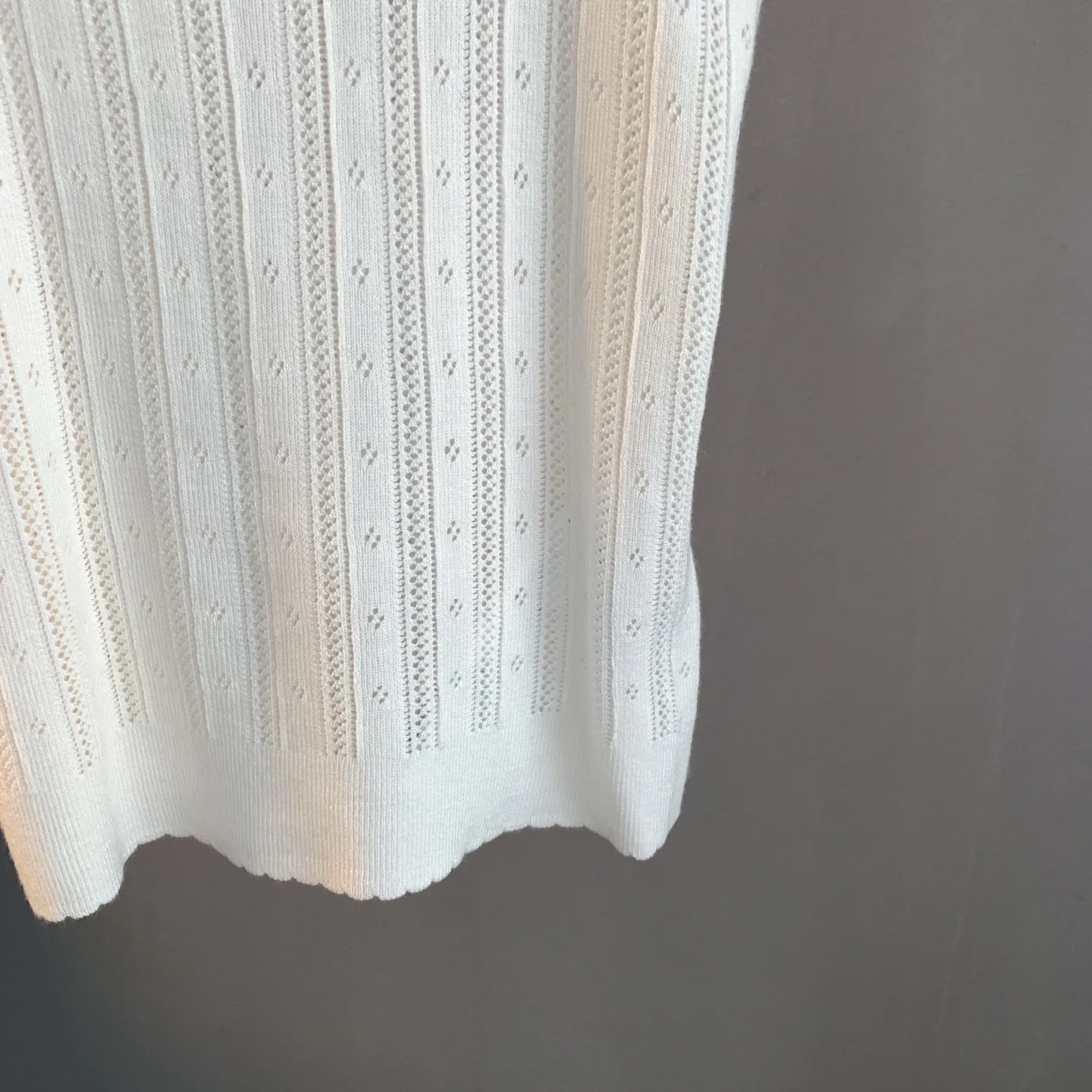 Logo-Patch Pointelle-Knit Cashmere-Blend Tank Top D22522898 — view 8