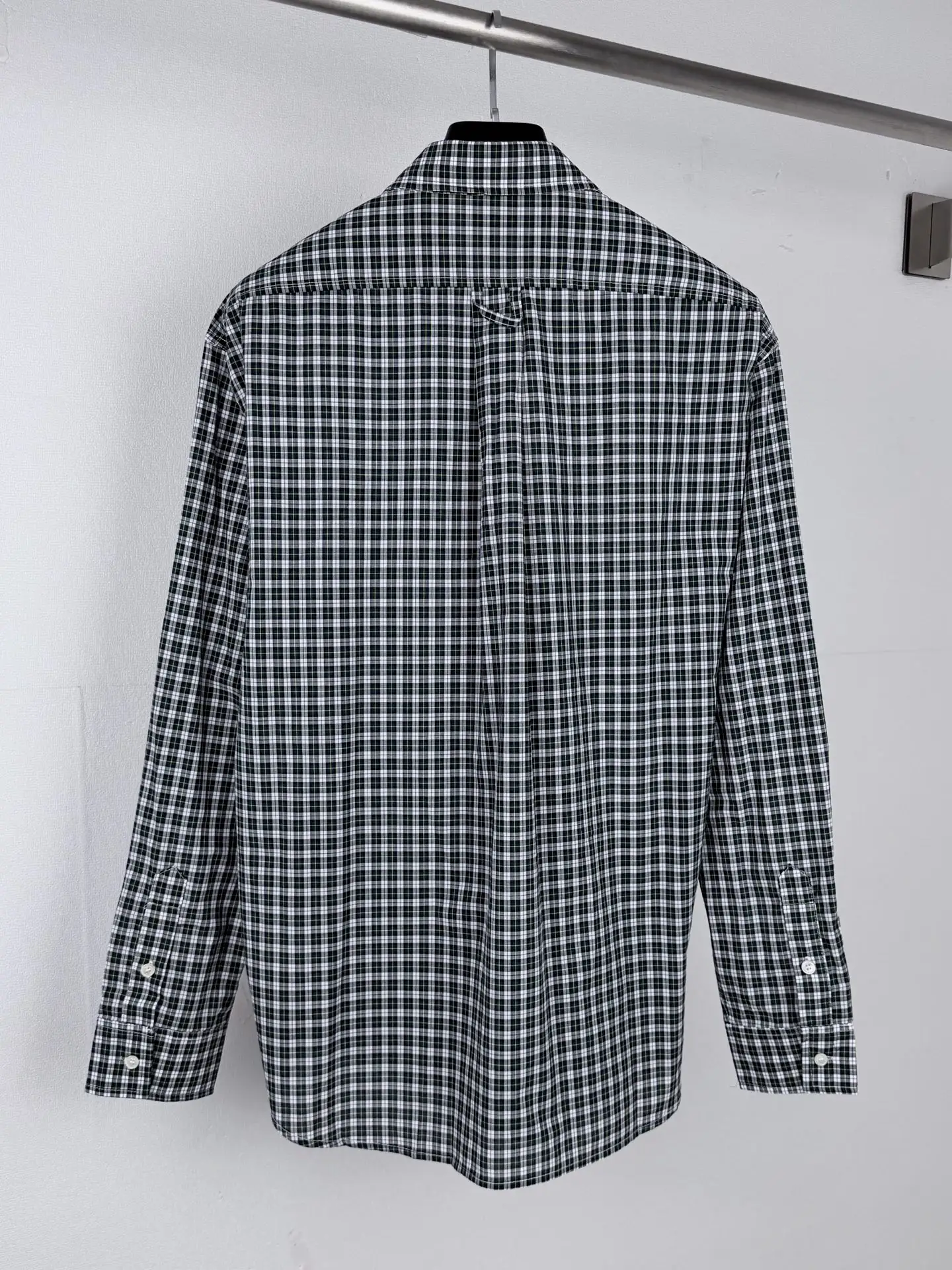 Logo-Embroidered Checked Cotton Poplin Shirt D23020002 — view 3