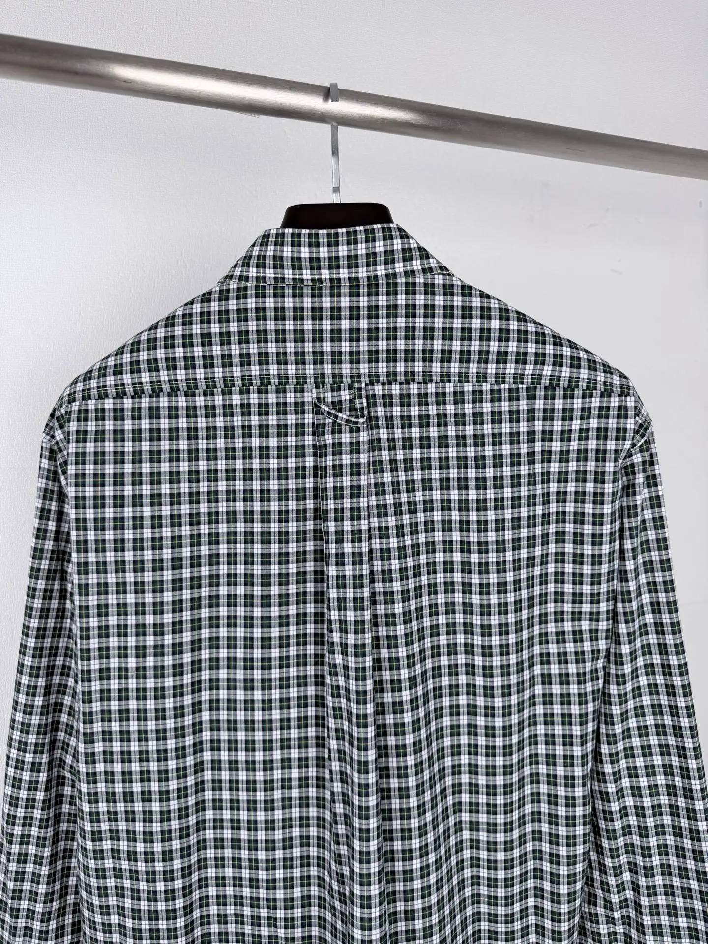 Logo-Embroidered Checked Cotton Poplin Shirt D23020002 — view 4