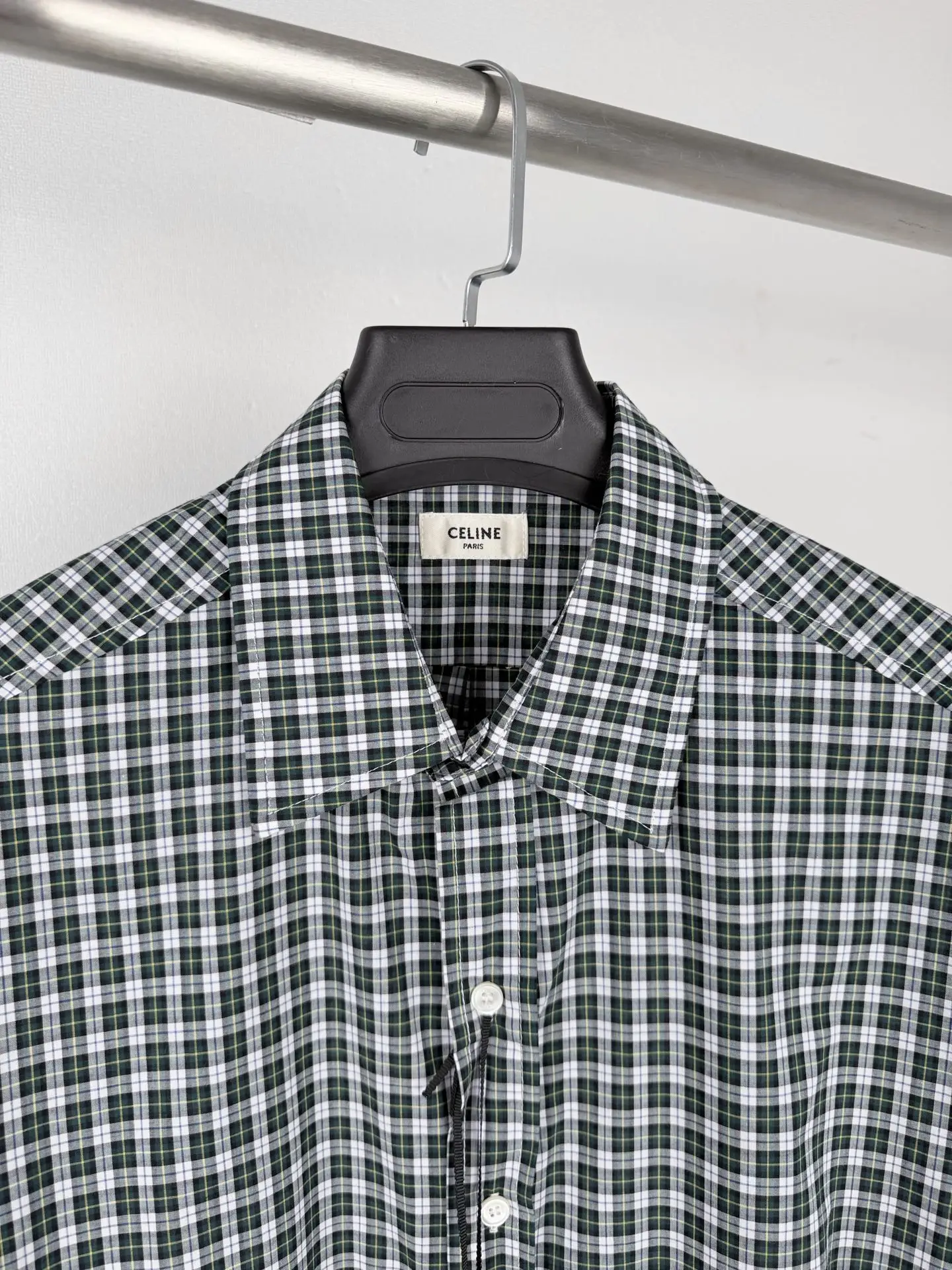 Logo-Embroidered Checked Cotton Poplin Shirt D23020002 — view 5