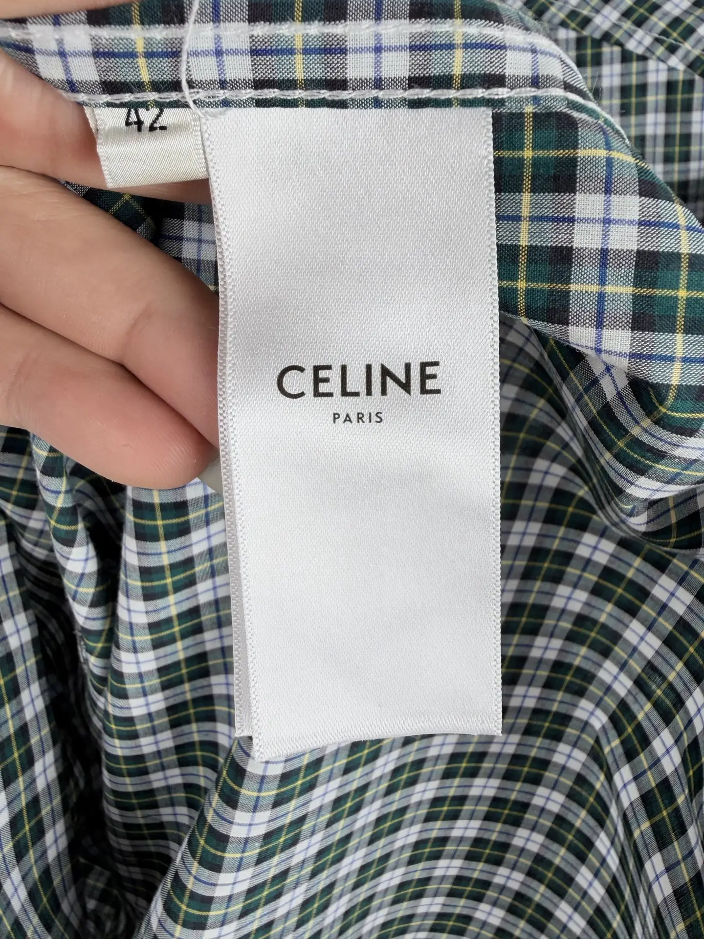 Logo-Embroidered Checked Cotton Poplin Shirt D23020002 — view 11