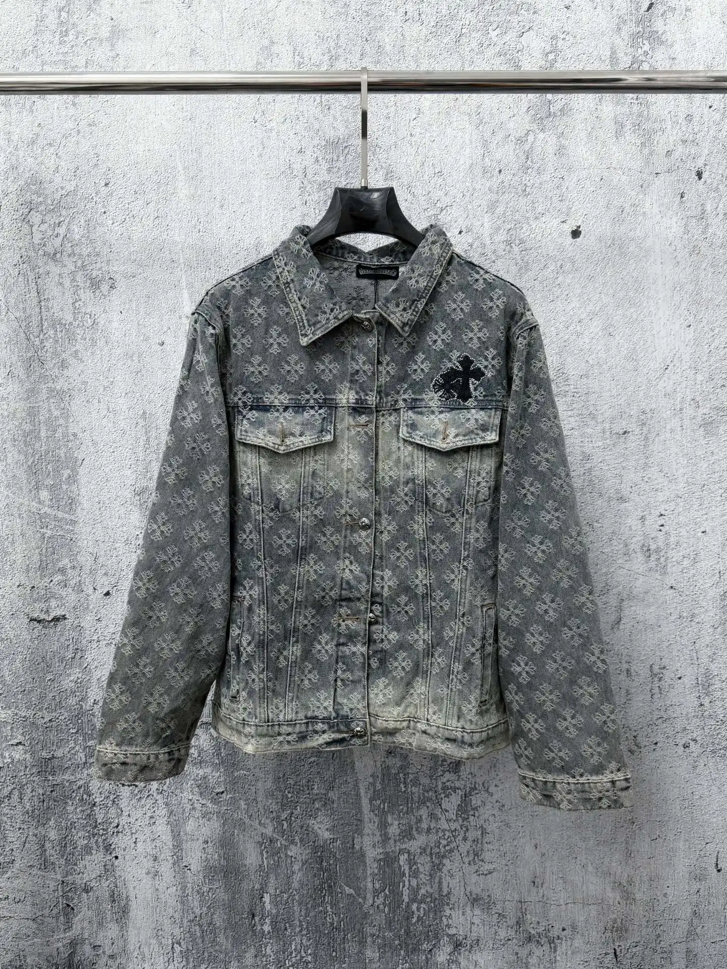 Monogram Jacquard Rhinestone Denim Jacket D23523558
