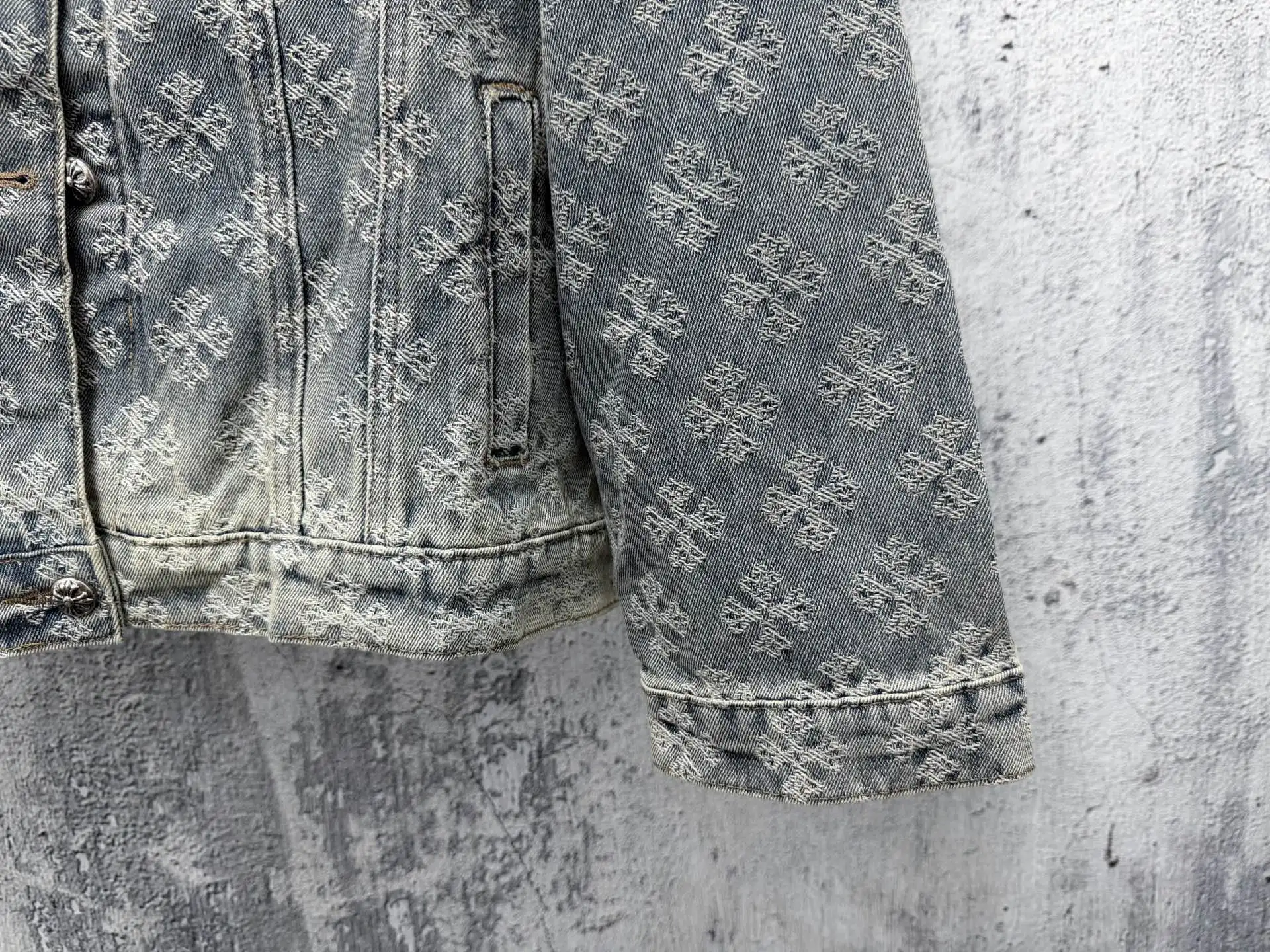 Monogram Jacquard Rhinestone Denim Jacket D23523558 — view 6