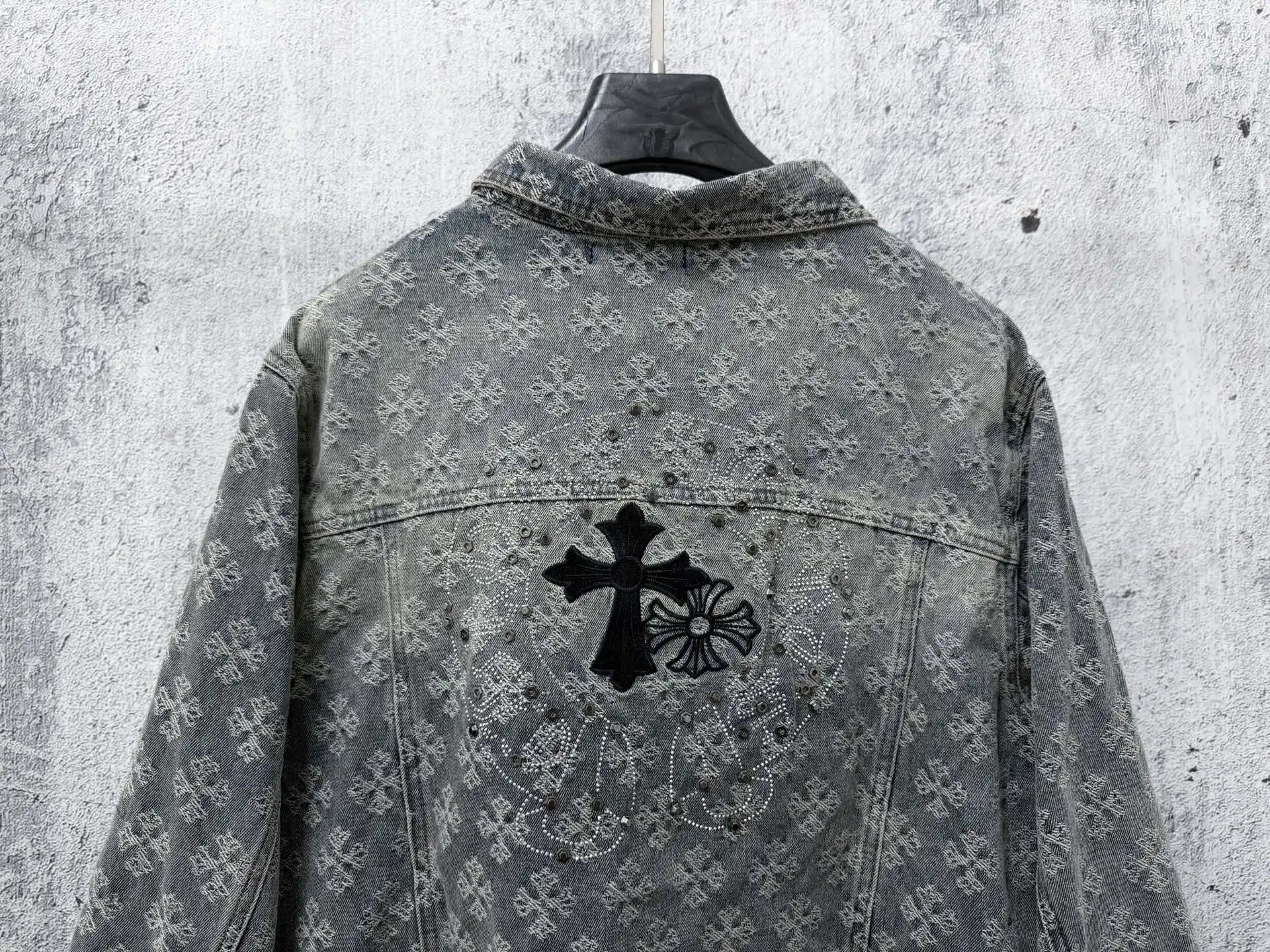 Monogram Jacquard Rhinestone Denim Jacket D23523558 — view 8