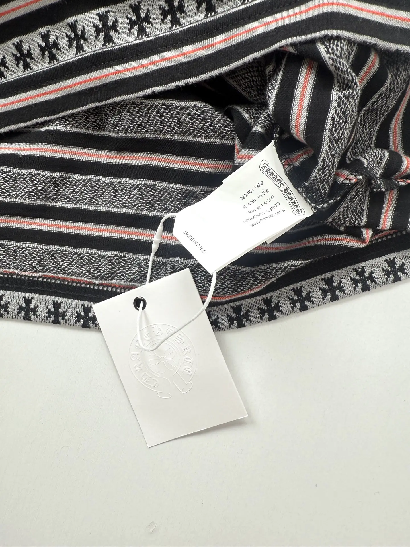 Monogram Cross Stripe Long-Sleeve Polo Shirt D23522620 — view 9