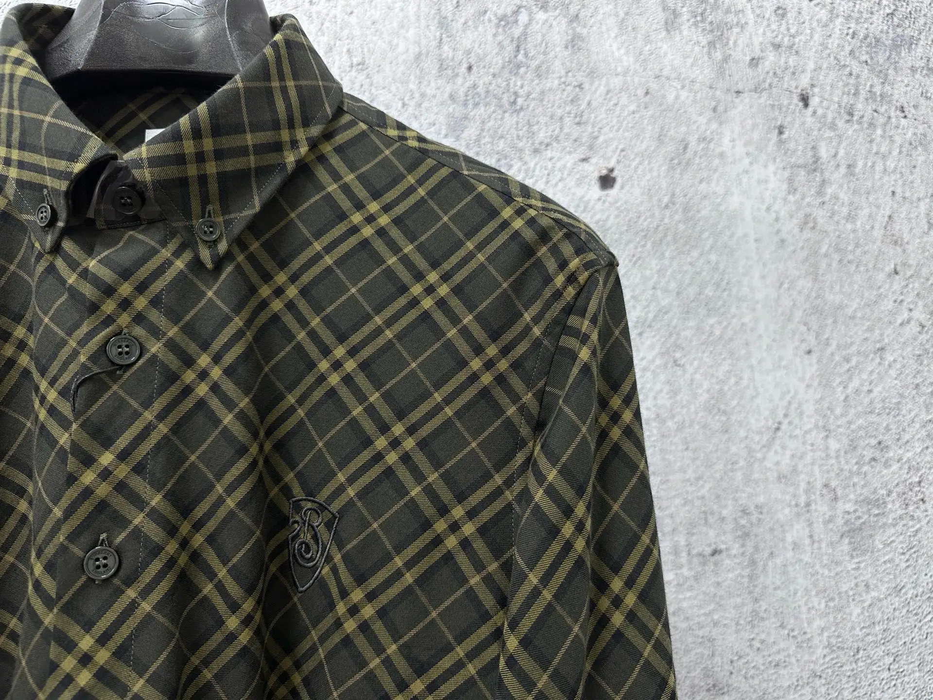 Diamond Check Embroidered Nylon Shirt D23523572 — view 4
