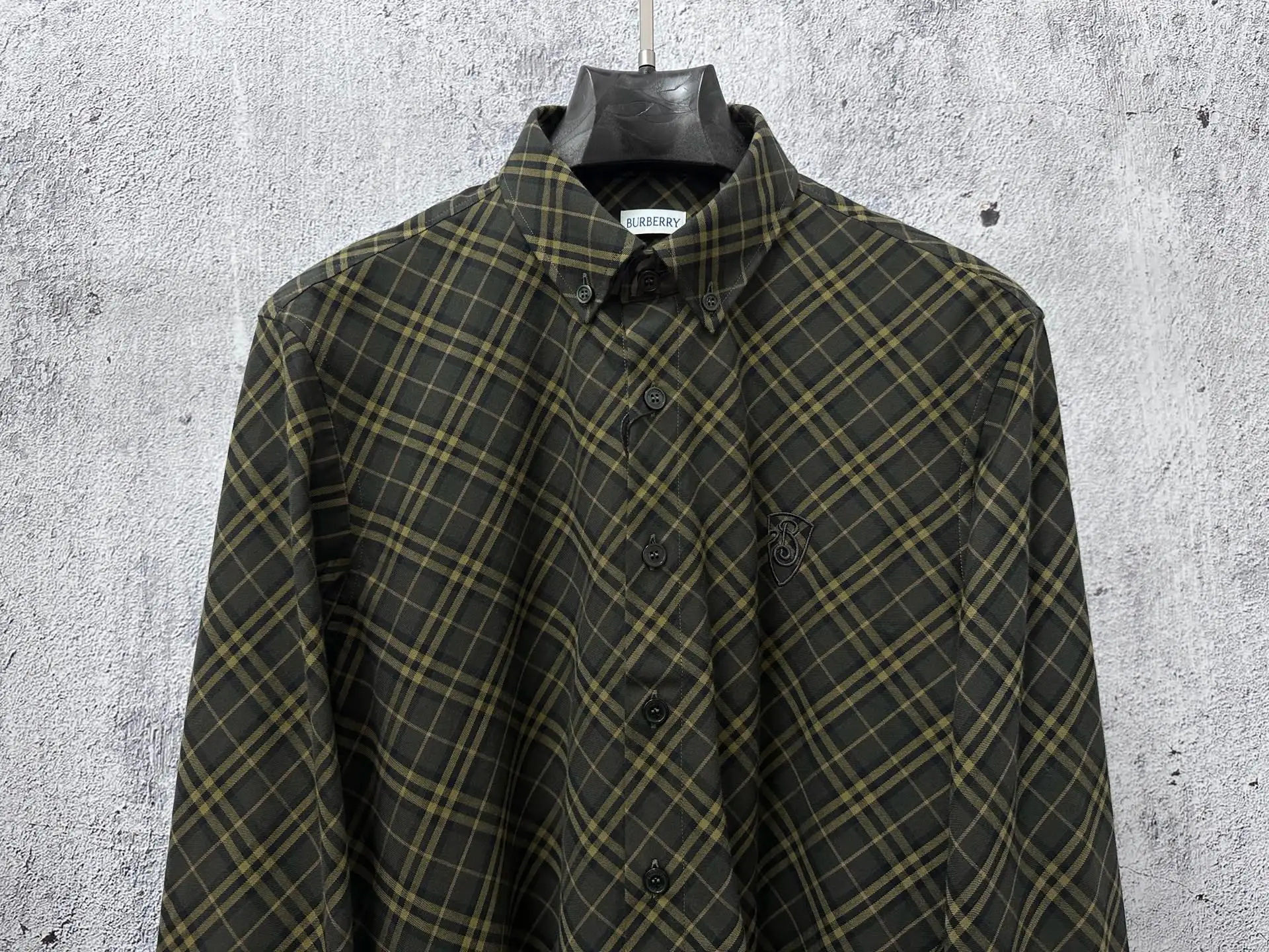 Diamond Check Embroidered Nylon Shirt D23523572 — view 5