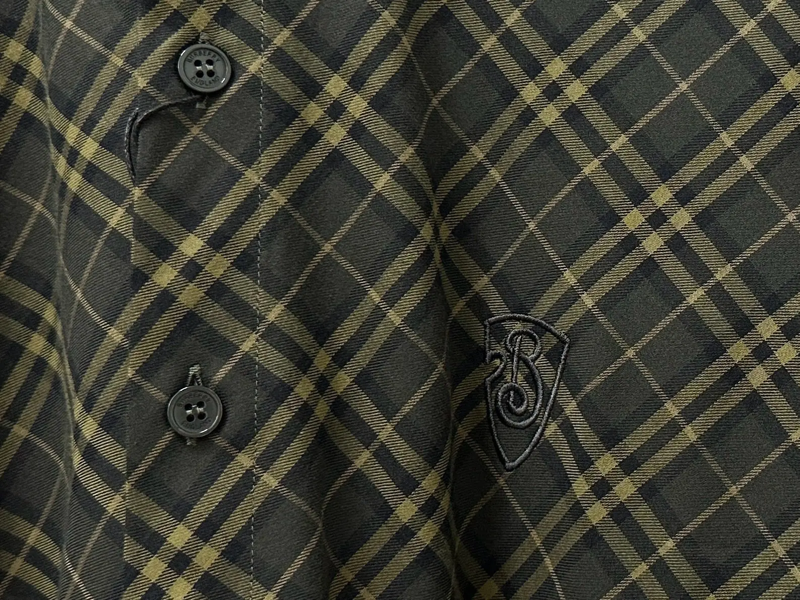 Diamond Check Embroidered Nylon Shirt D23523572 — view 7