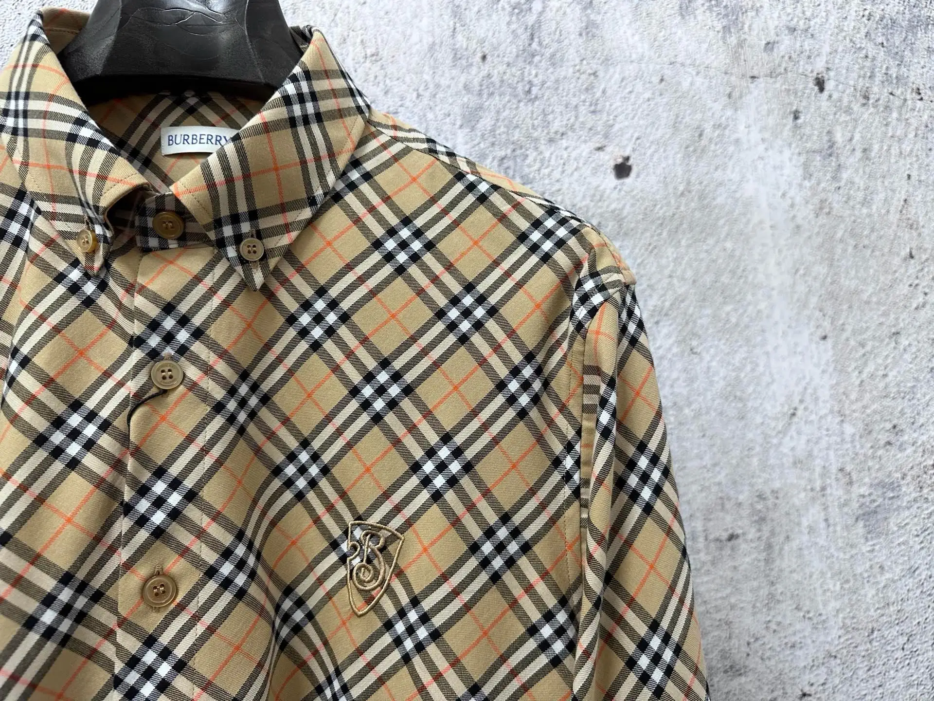 Embroidered Diamond Check Nylon Shirt D23523573 — view 3