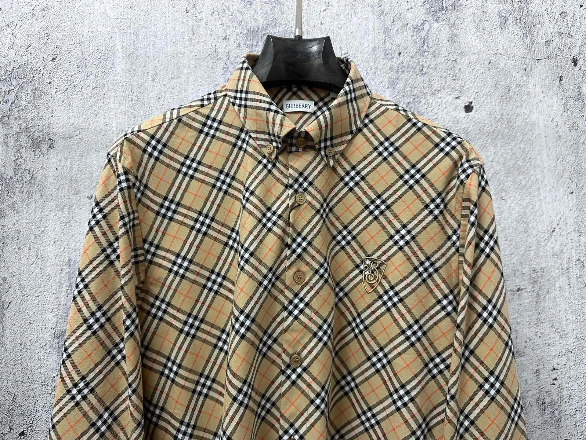 Embroidered Diamond Check Nylon Shirt D23523573 — view 5