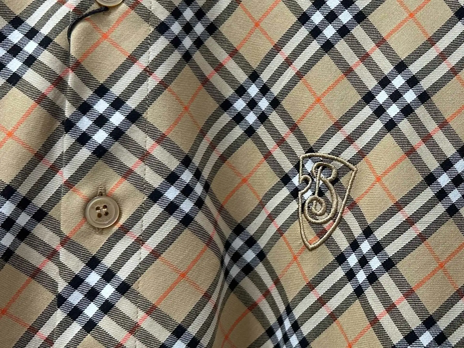 Embroidered Diamond Check Nylon Shirt D23523573 — view 7