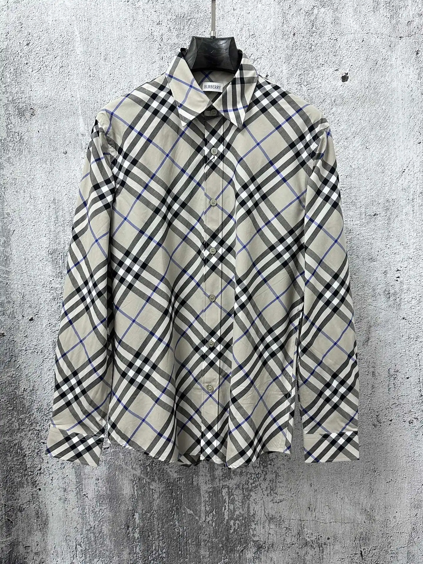 Check Technical Twill Long-Sleeved Shirt D23523575