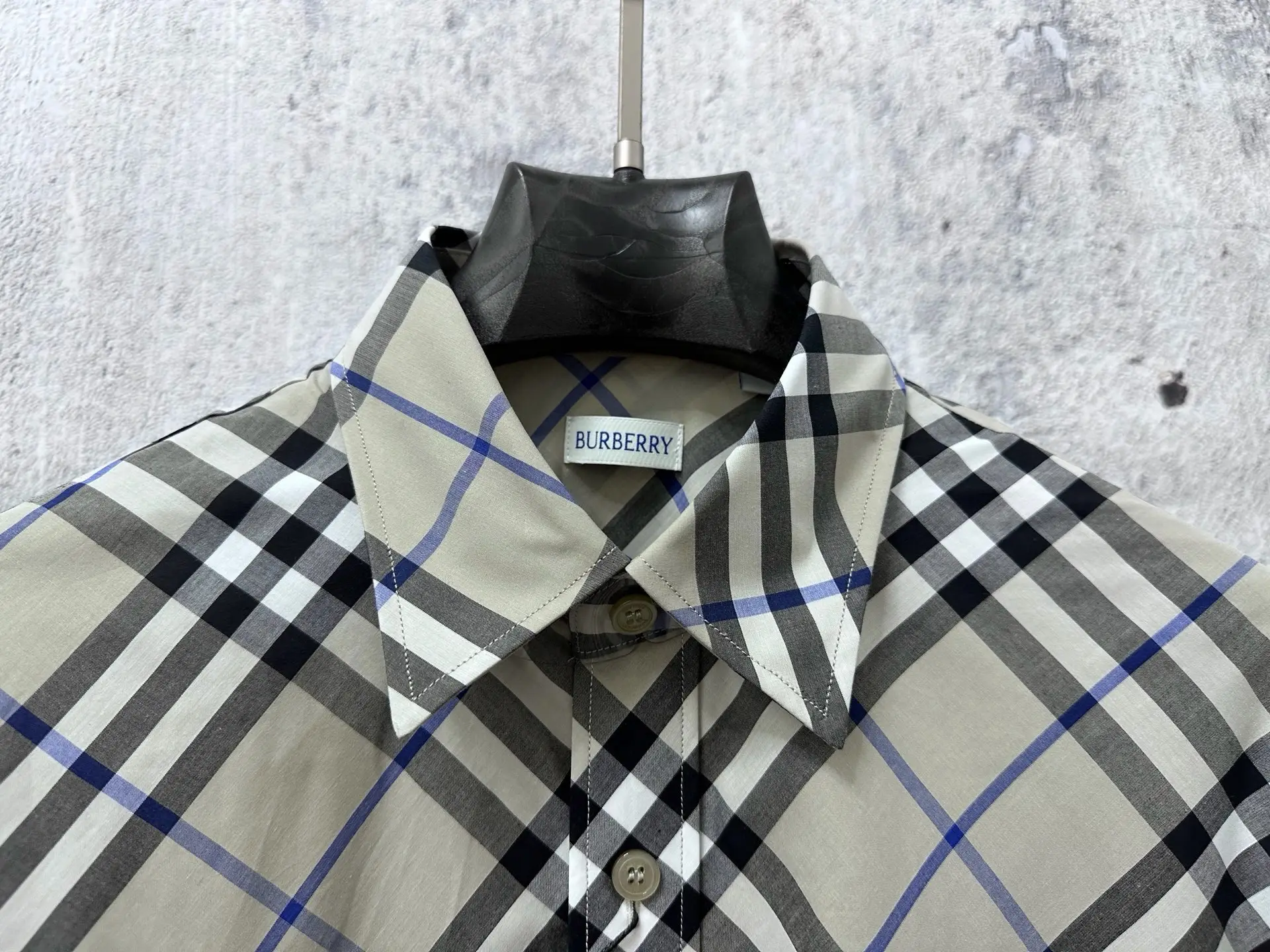 Check Technical Twill Long-Sleeved Shirt D23523575 — view 5