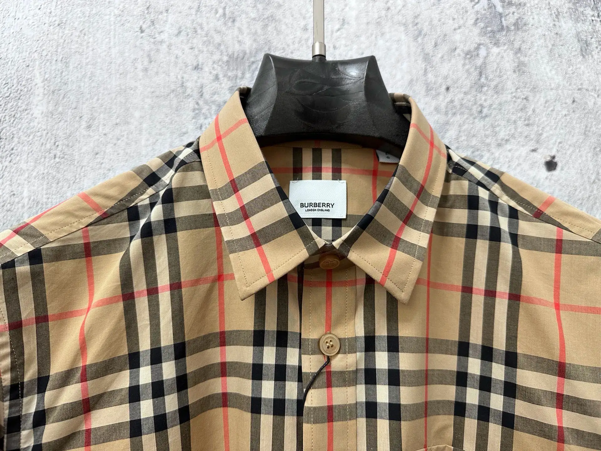 Logo Print Vintage Check Cotton Shirt D23523579 — view 3