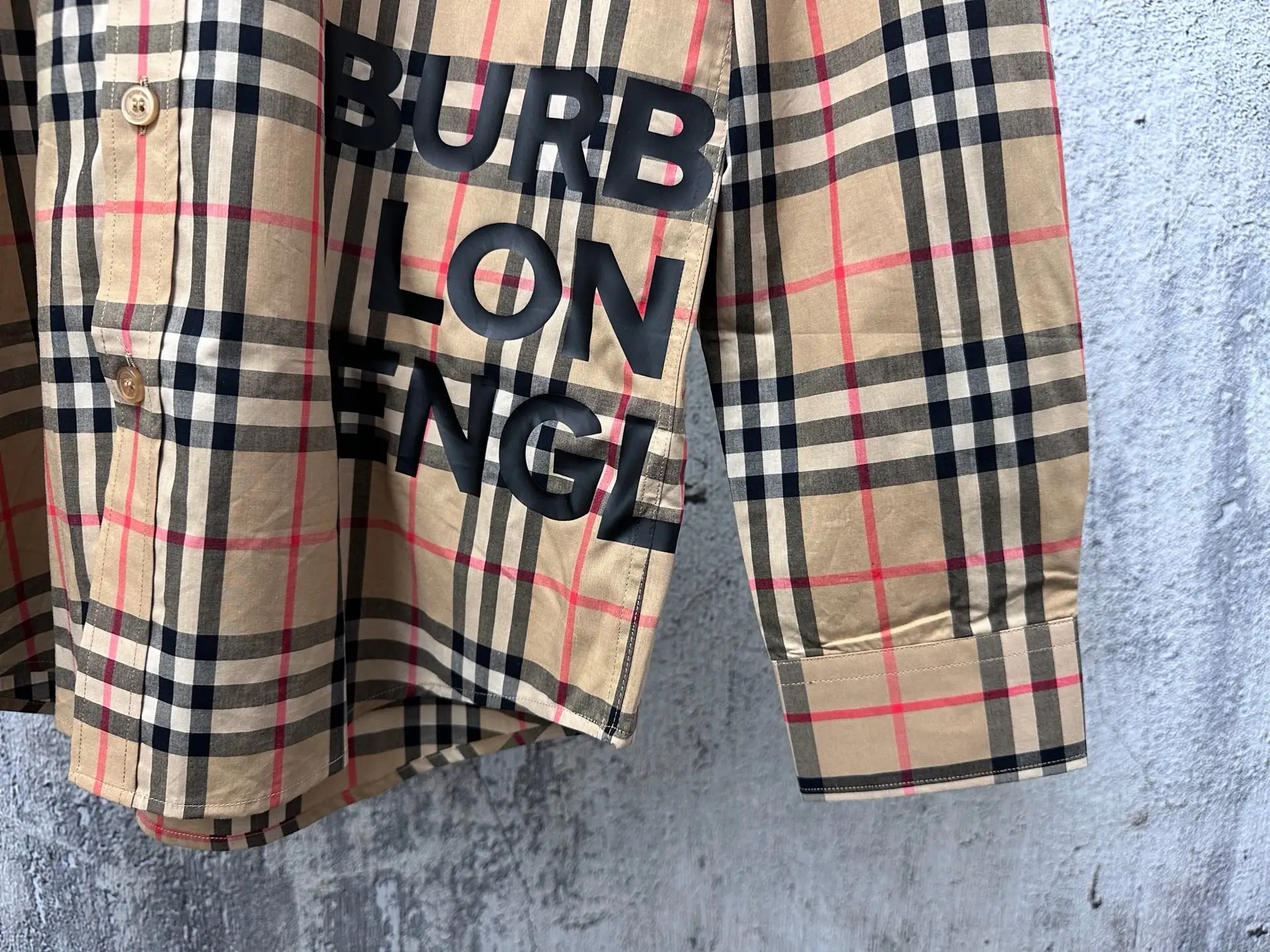 Logo Print Vintage Check Cotton Shirt D23523579 — view 5