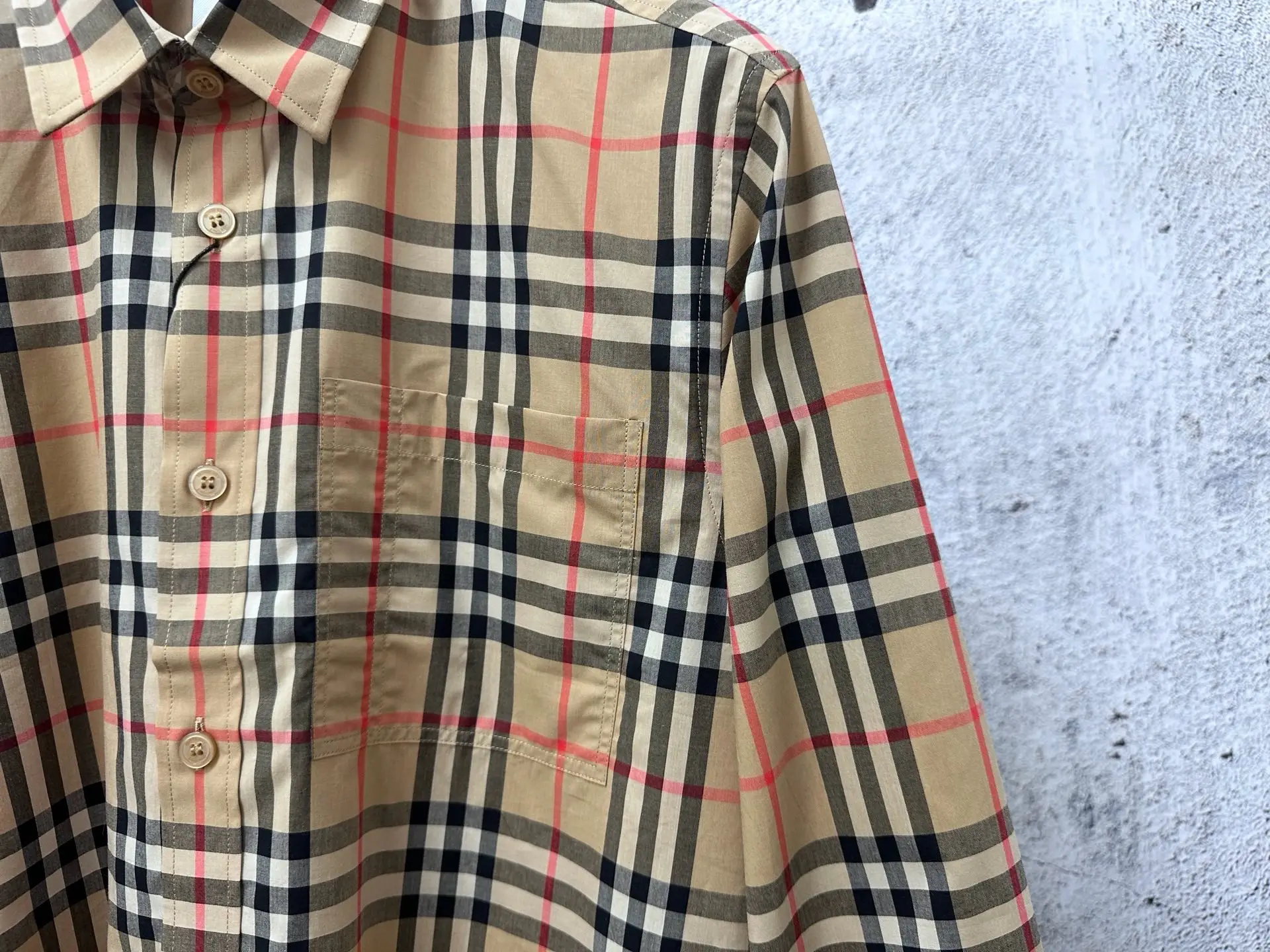 Logo Print Vintage Check Cotton Shirt D23523579 — view 6