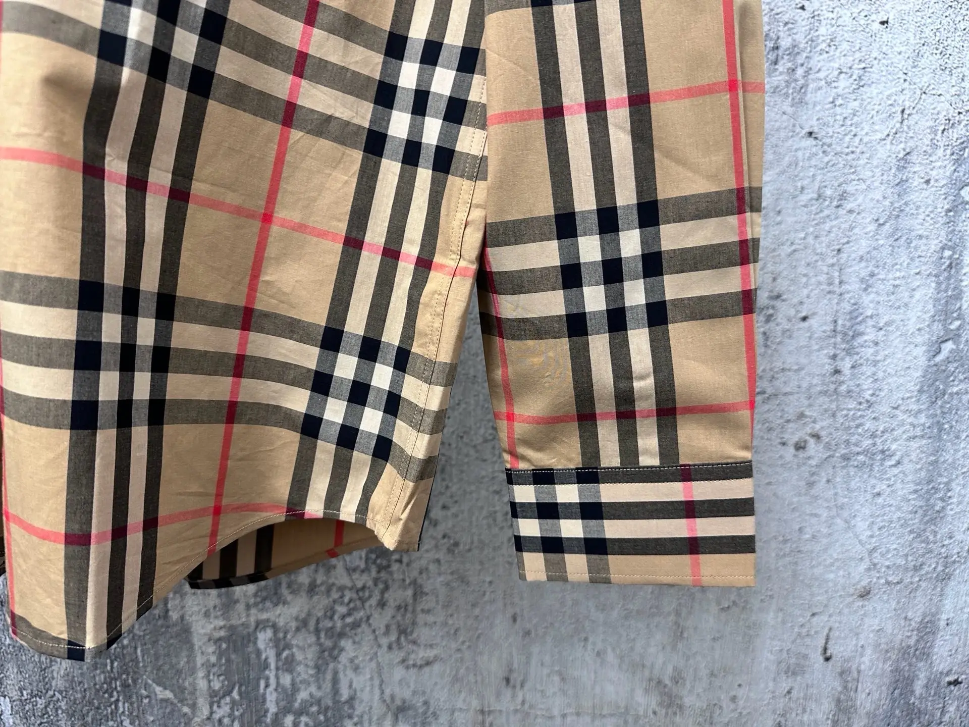 Logo Patch Check Cotton Shirt D23523578 — view 8