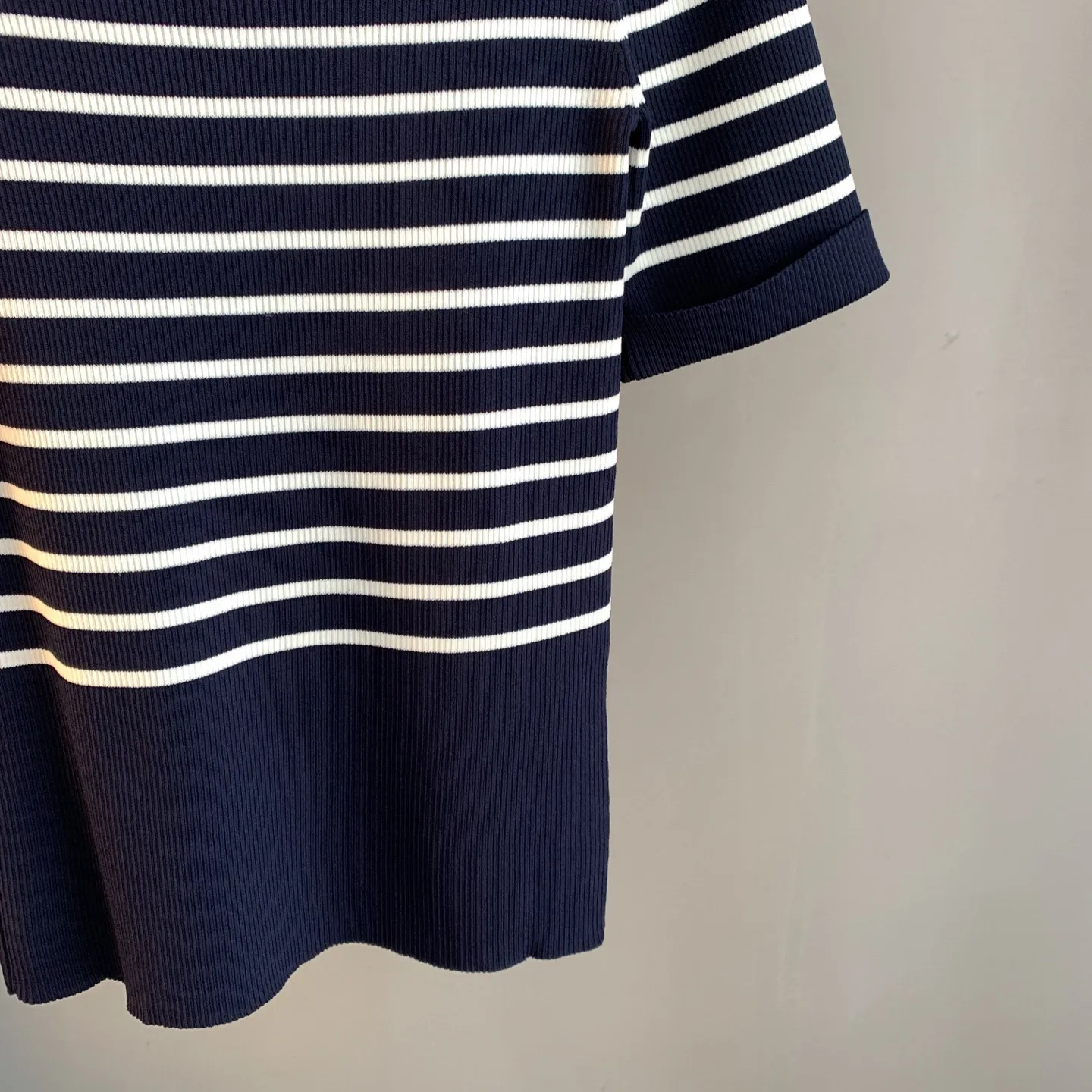Striped Logo Ribbed Knit Top D23522900 — view 10