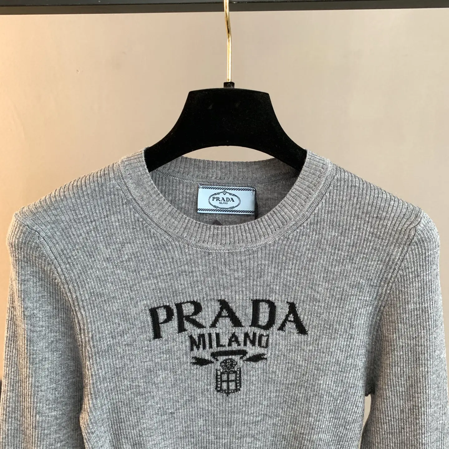 Logo Intarsia Ribbed Merino Wool Sweater D23522895 — view 3