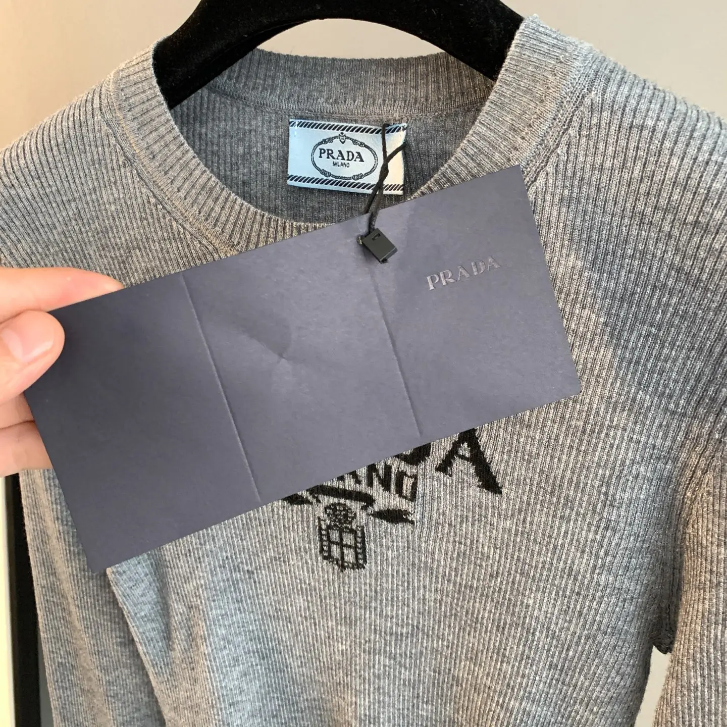 Logo Intarsia Ribbed Merino Wool Sweater D23522895 — view 5