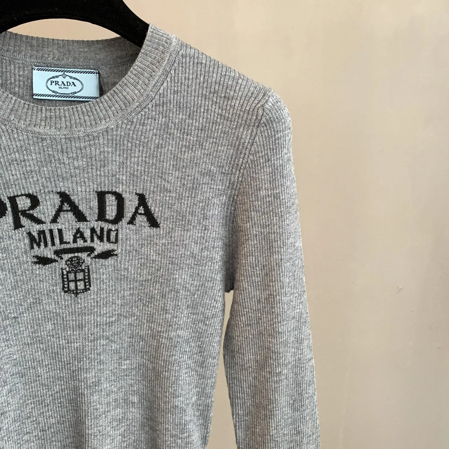 Logo Intarsia Ribbed Merino Wool Sweater D23522895 — view 6