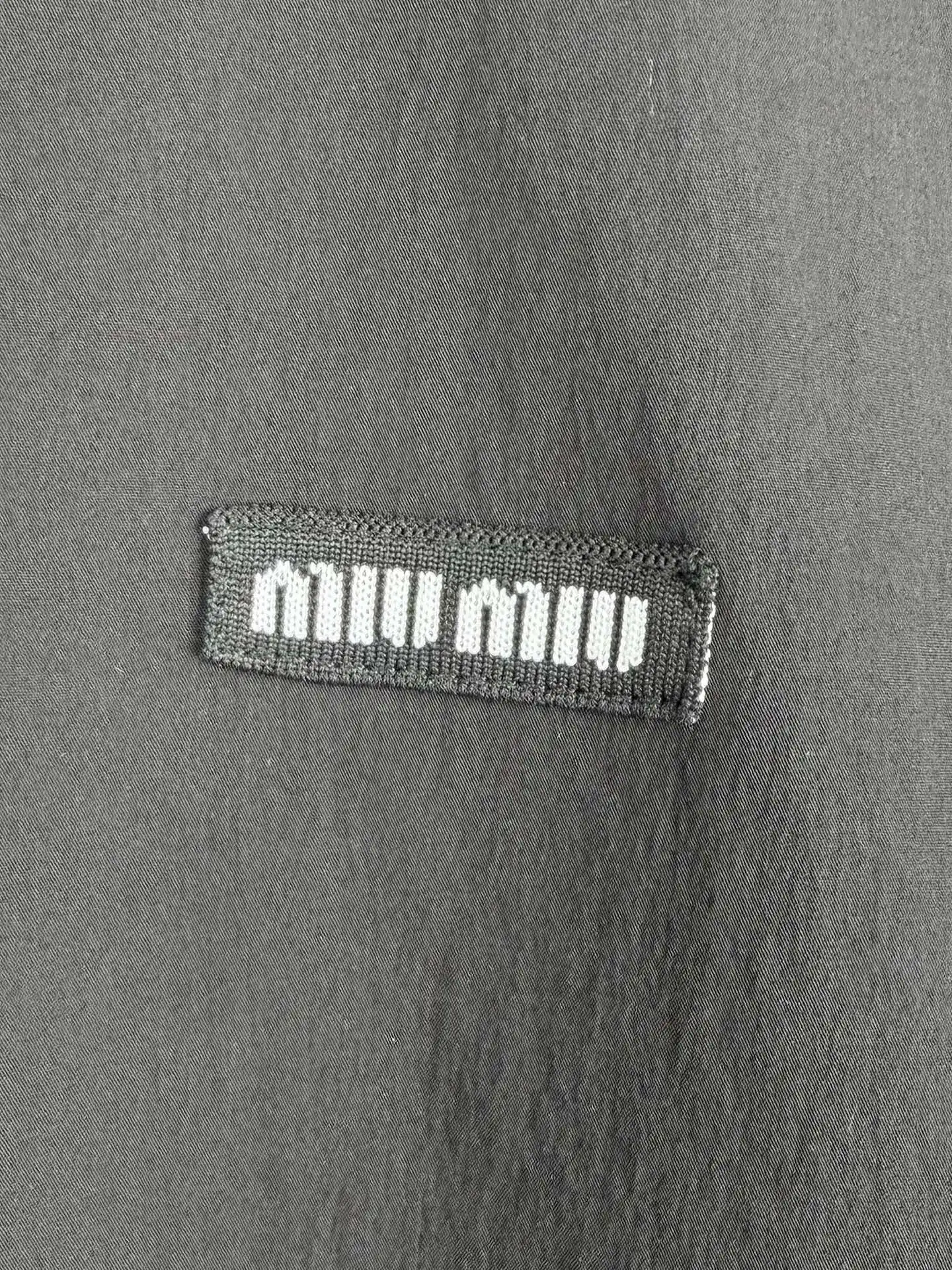 Logo-Patch Stretch Poplin Long-Sleeve Shirt D24020004 — view 6