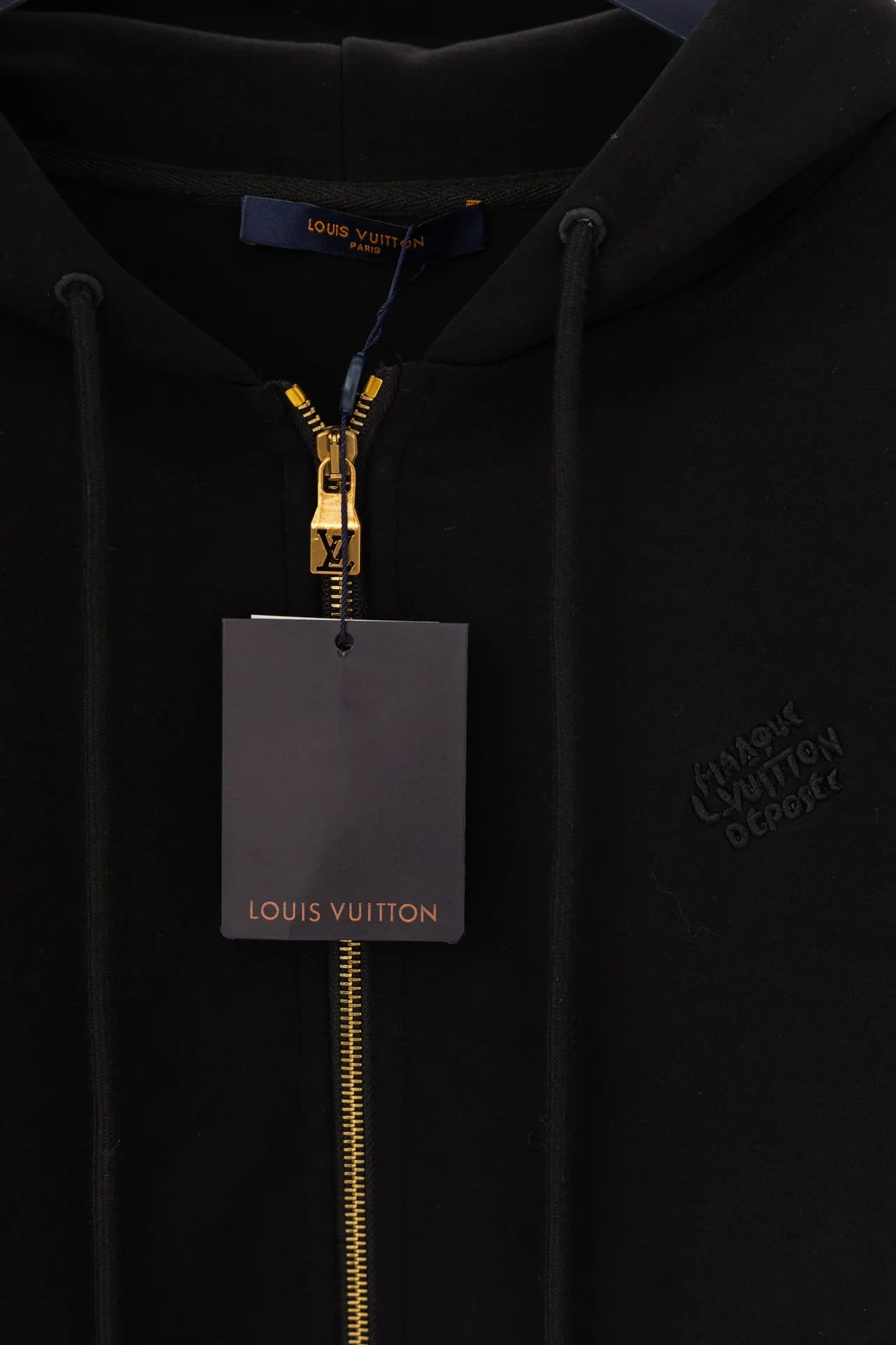 Logo Embroidered Zip-Up Hoodie with Pearl Details D24019904 — view 8