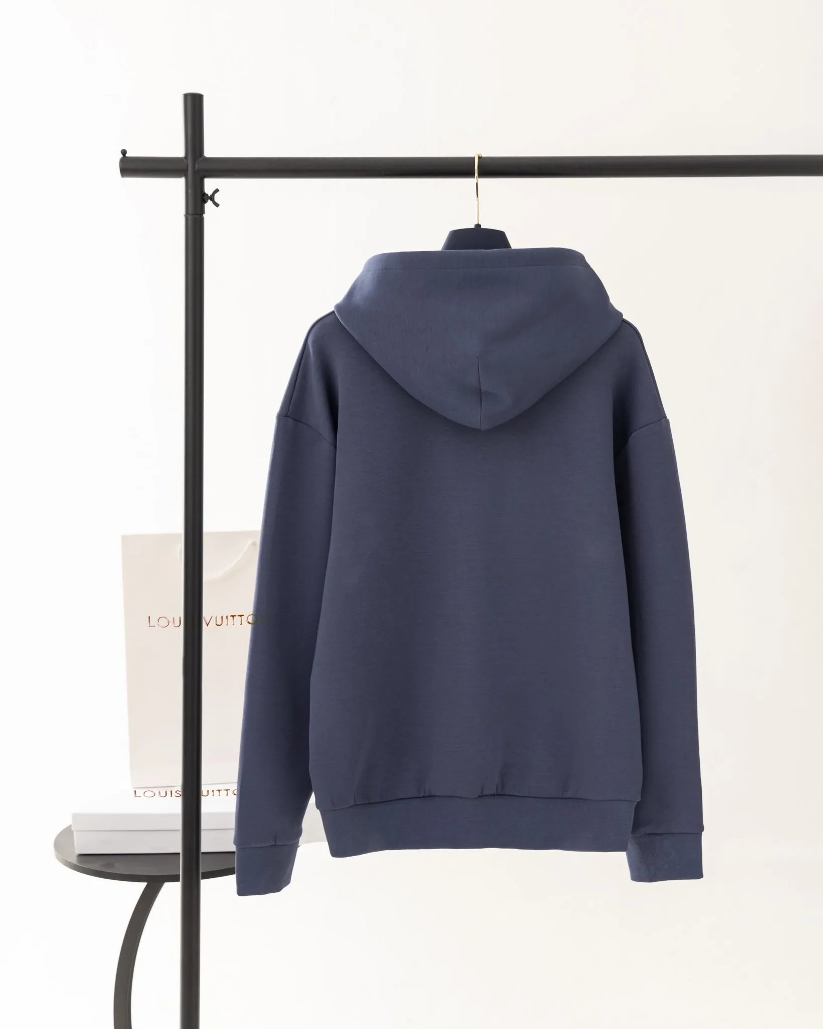 Logo Embroidered Zip-Up Hoodie with Pearl Details D24019902 — view 2