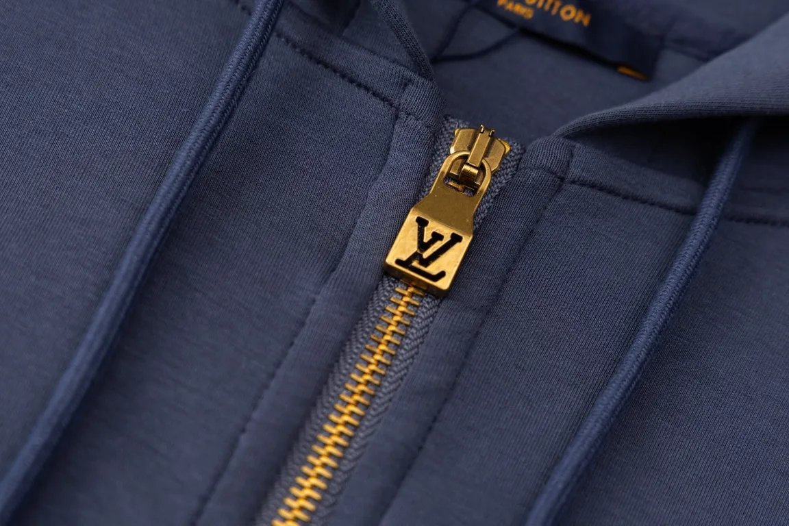 Logo Embroidery Pearl Zip-Up Hoodie D24019903 — view 4