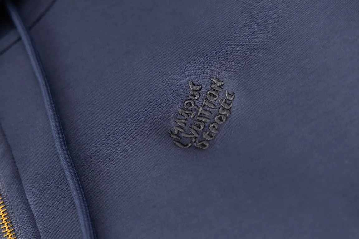Logo Embroidery Pearl Zip-Up Hoodie D24019903 — view 6