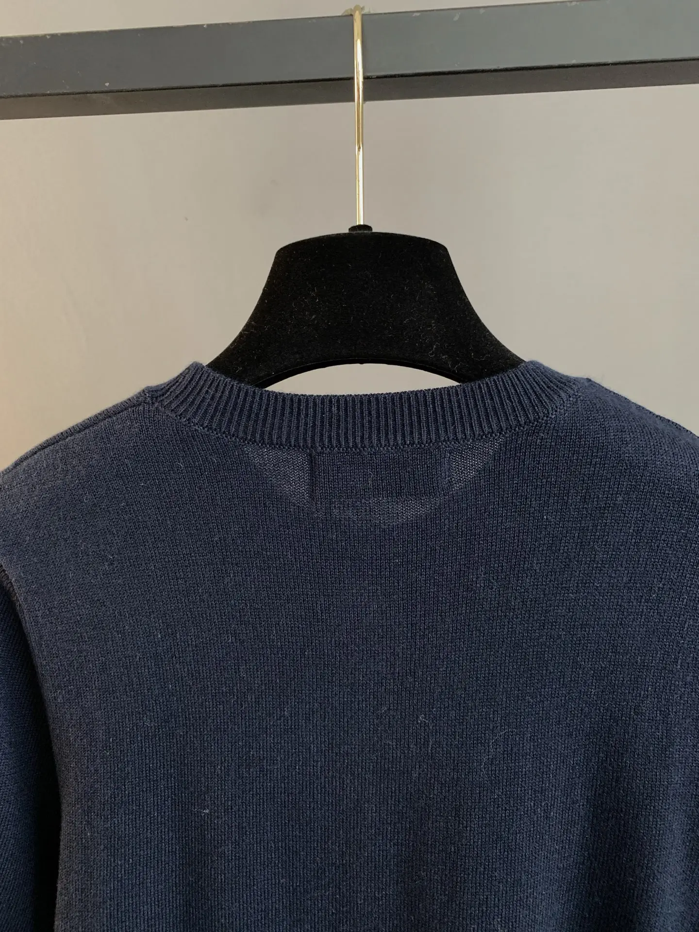 Argyle Intarsia Knit Short-Sleeve Sweater D24022759 — view 4