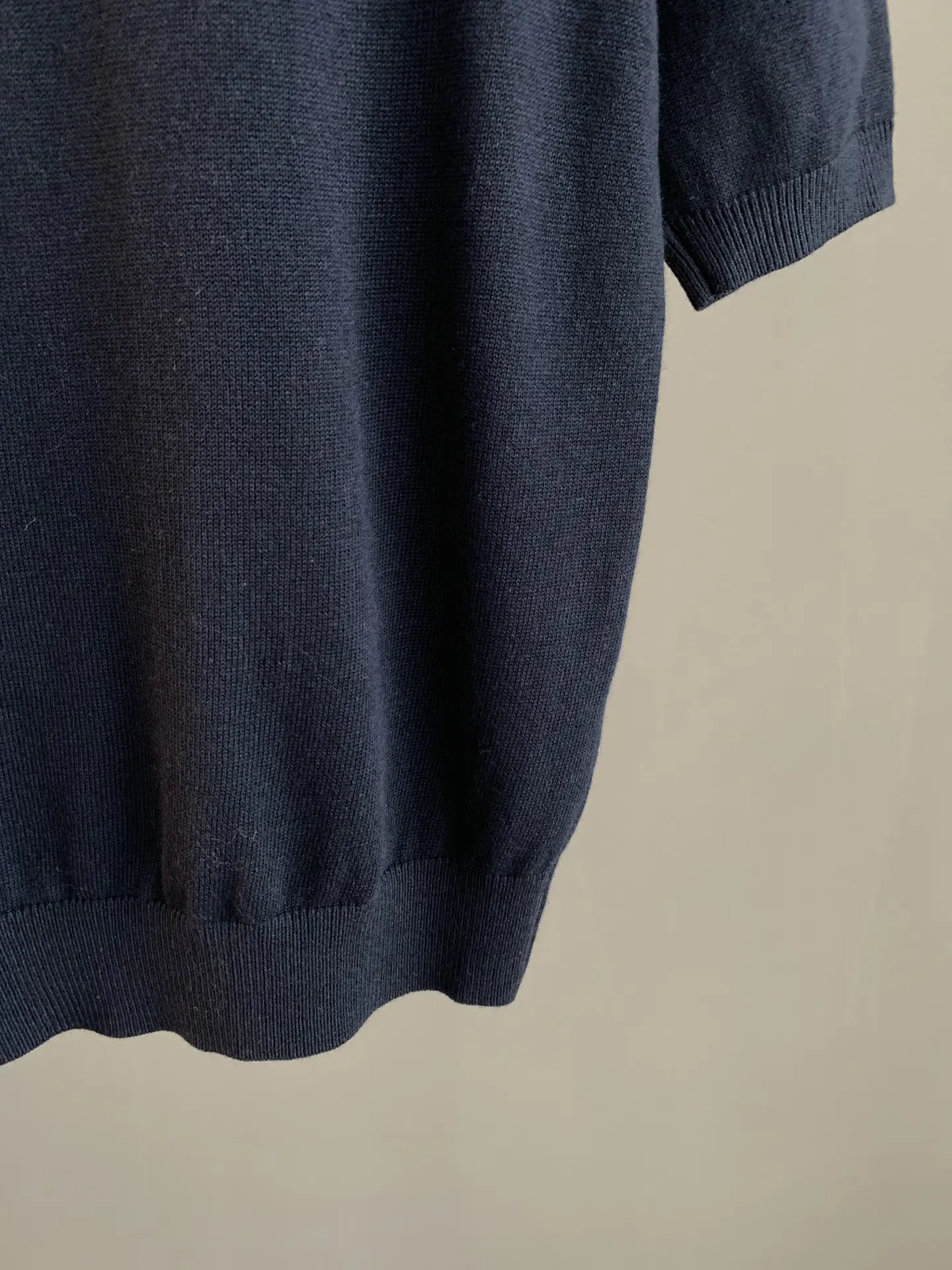 Argyle Intarsia Knit Short-Sleeve Sweater D24022759 — view 6