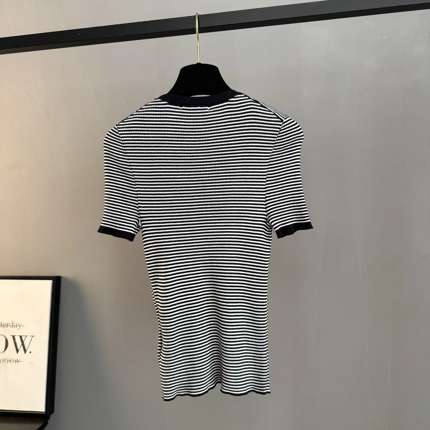 Striped Logo-Intarsia Knit T-Shirt D24022754 — view 2