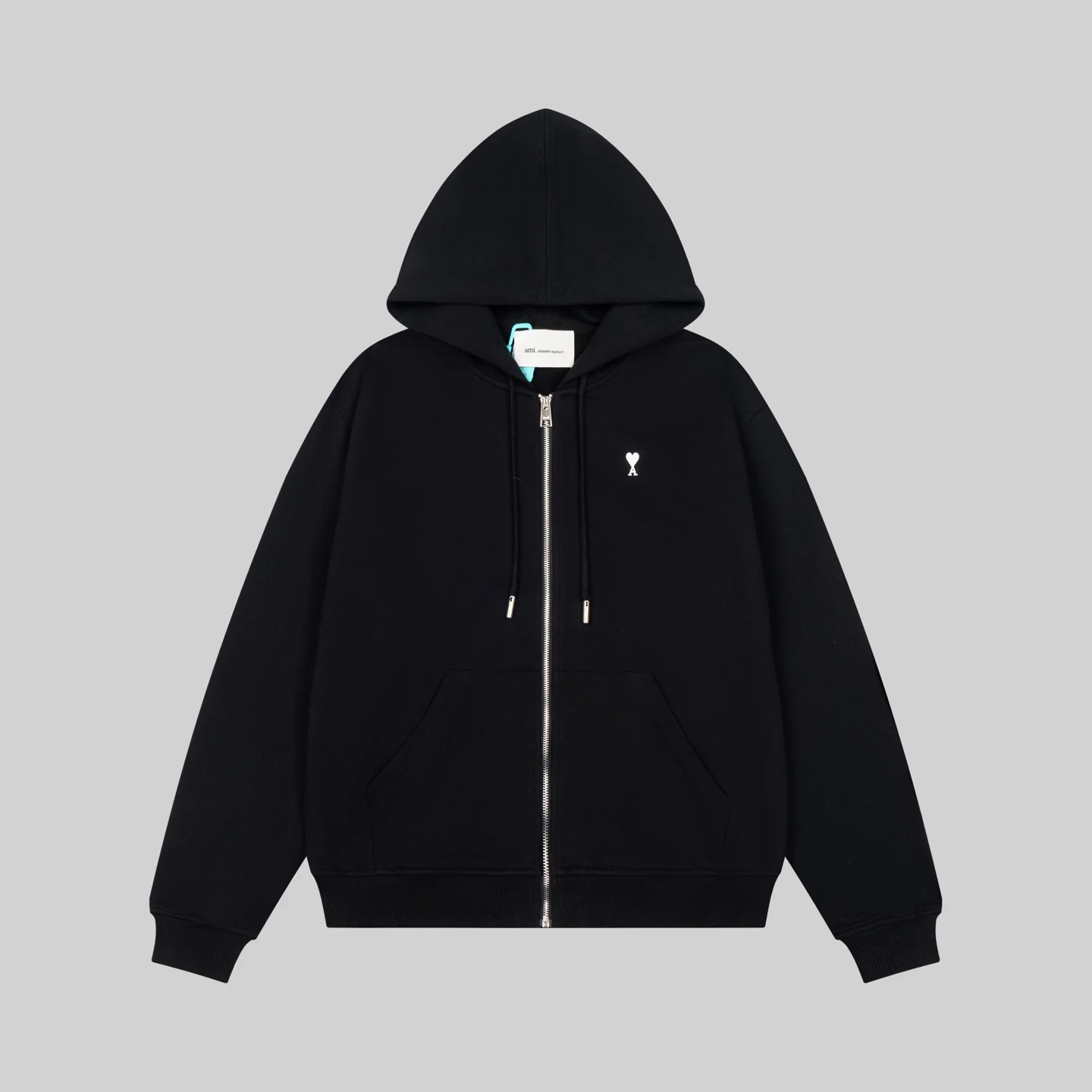 Ami de Cœur Embroidered Zip-Up Hoodie D24019824