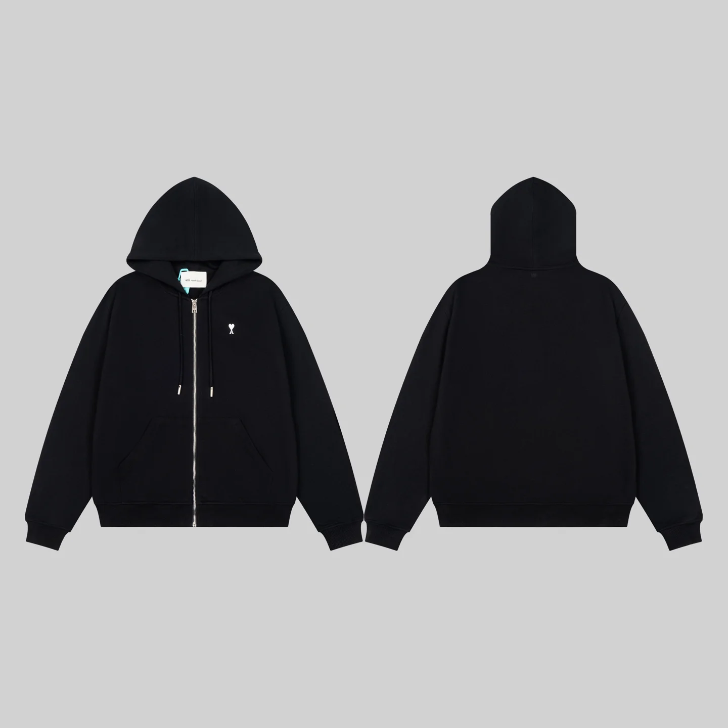 Ami de Cœur Embroidered Zip-Up Hoodie D24019824 — view 9