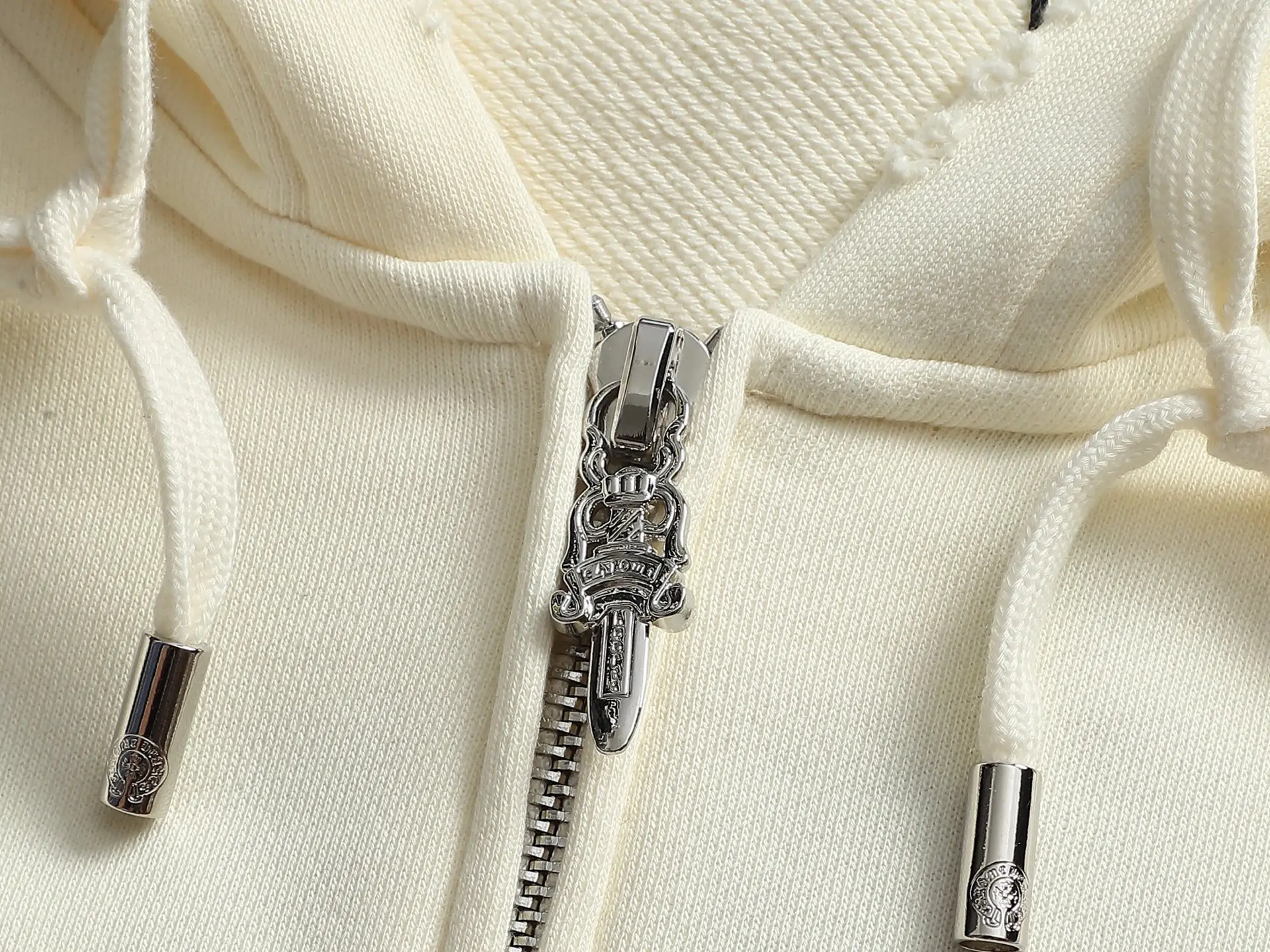 Chrome Hearts Acid-Wash Embroidered Zip-Up Hoodie D24521995 — view 7