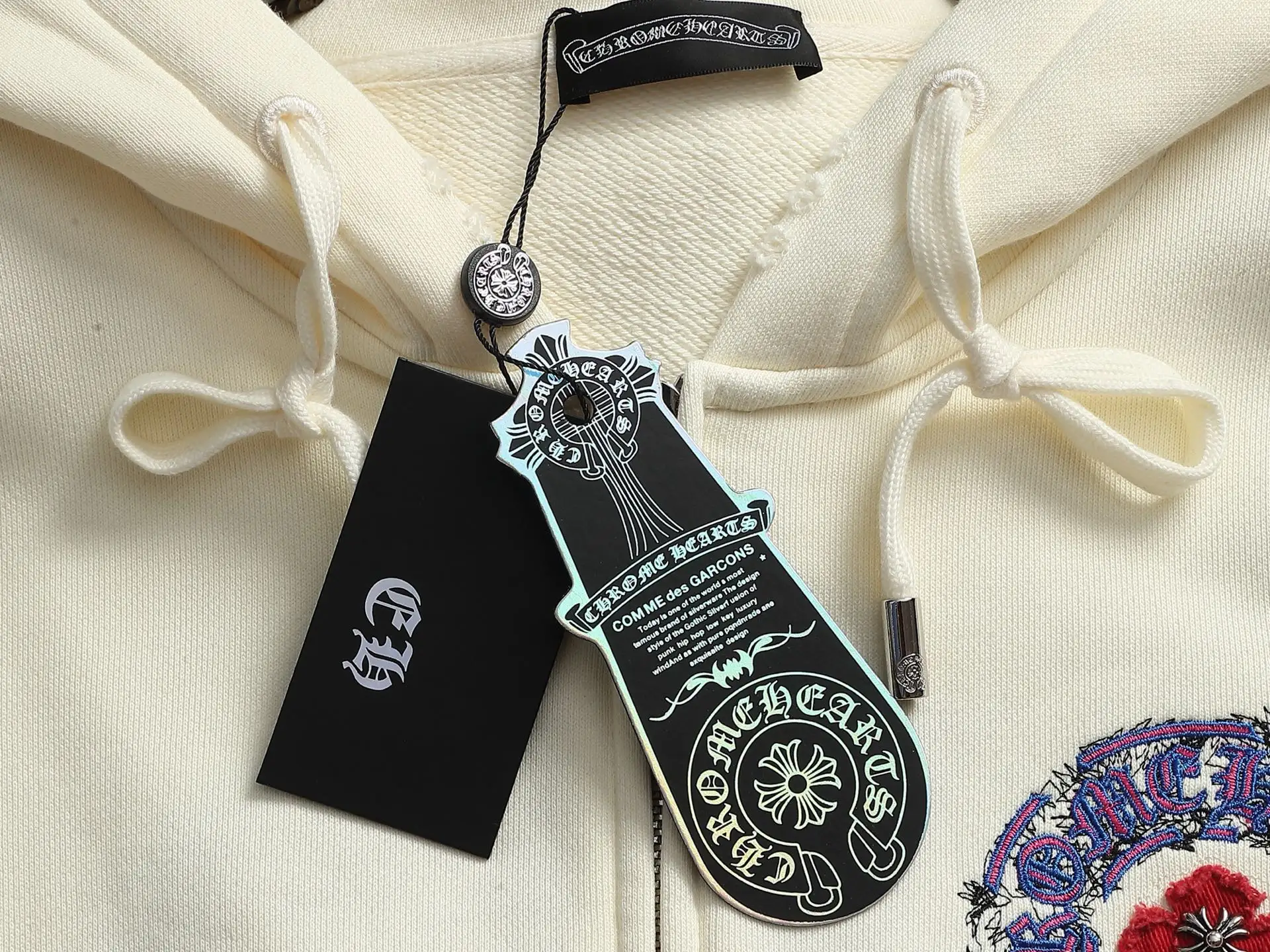 Chrome Hearts Acid-Wash Embroidered Zip-Up Hoodie D24521995 — view 8