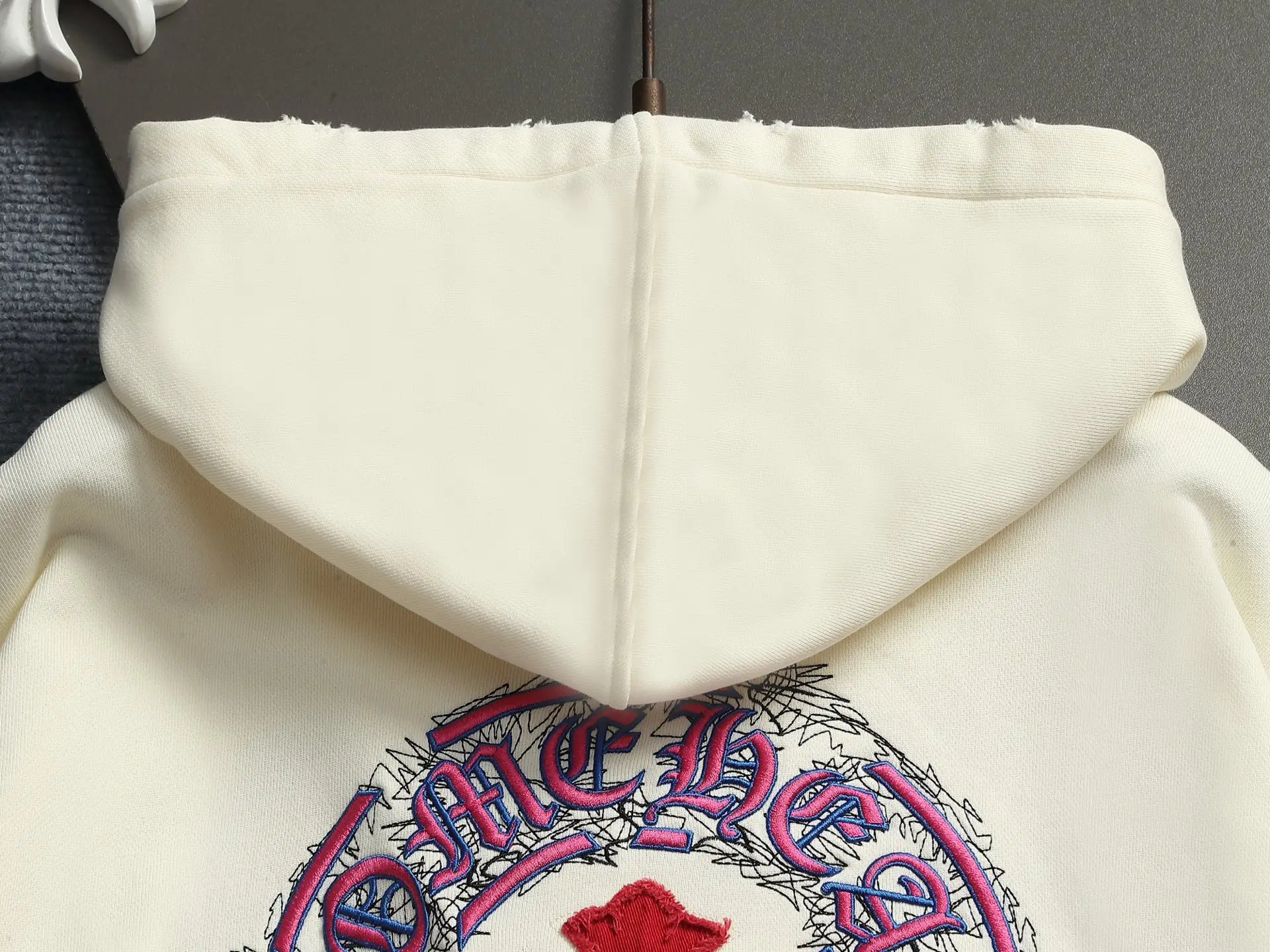 Chrome Hearts Acid-Wash Embroidered Zip-Up Hoodie D24521995 — view 12