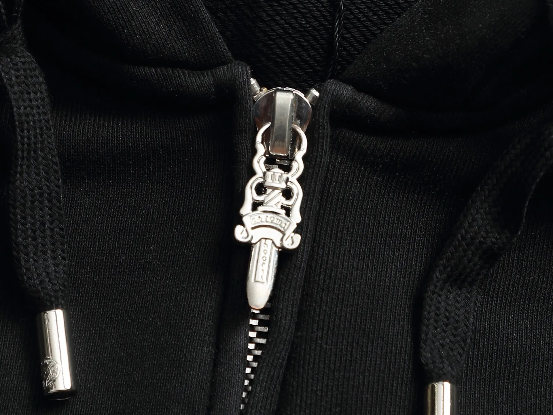 Chrome Hearts Acid-Wash Embroidered Zip-Up Hoodie D24521996 — view 7