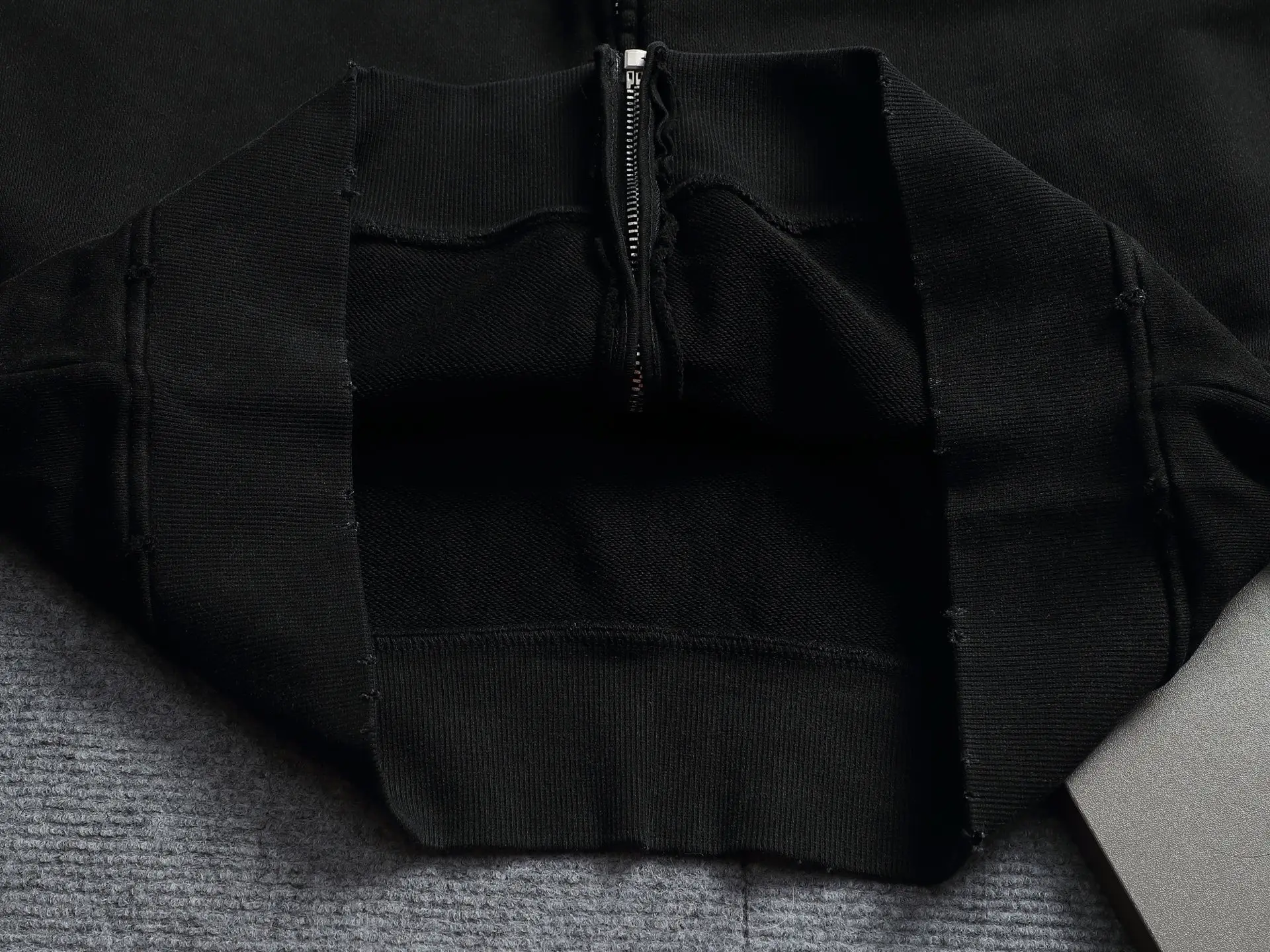 Chrome Hearts Acid-Wash Embroidered Zip-Up Hoodie D24521996 — view 9